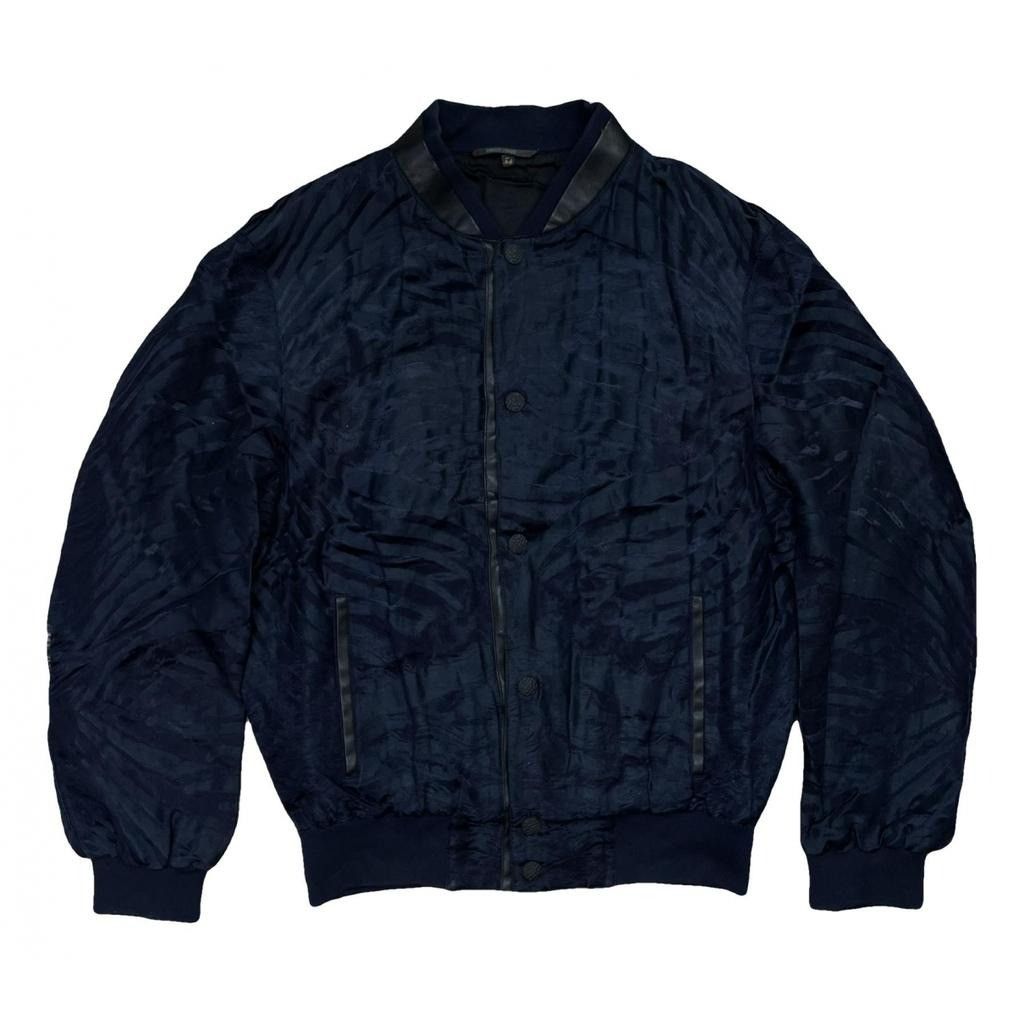 image of Roberto Cavalli Linen Jacket Size: 46 in Navy, Men's (Size Small)
