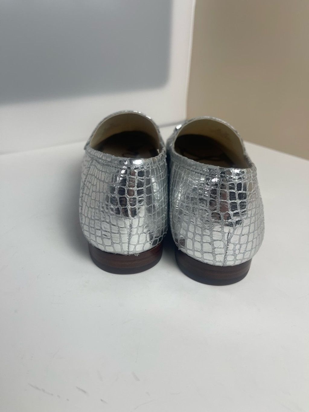 Sam Edelman Sam Edelman Loraine Leather Loafers 9 Silver Metallic Croco Size US 9 / IT 39 - 5 Thumbnail