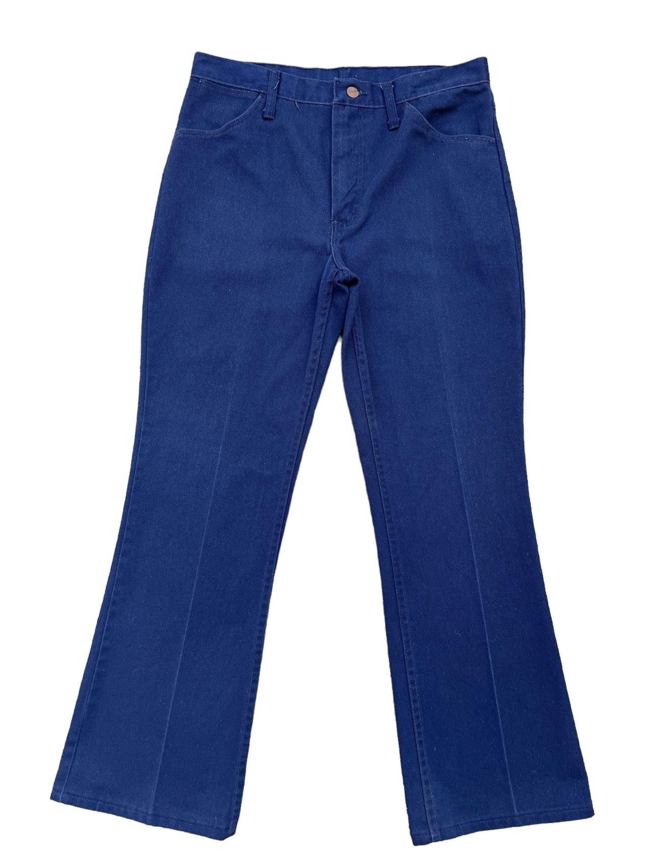 Vintage Vintage 60s Wrangler Navy Blue Flare Pant Size US 31 - 1 Thumbnail