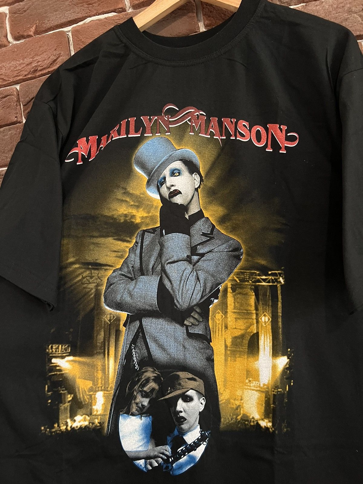 Band Tees Marilyn Manson Grotesque Vintage 00s Band Tee Rock Rare Size US XL / EU 56 / 4 - 3 Thumbnail