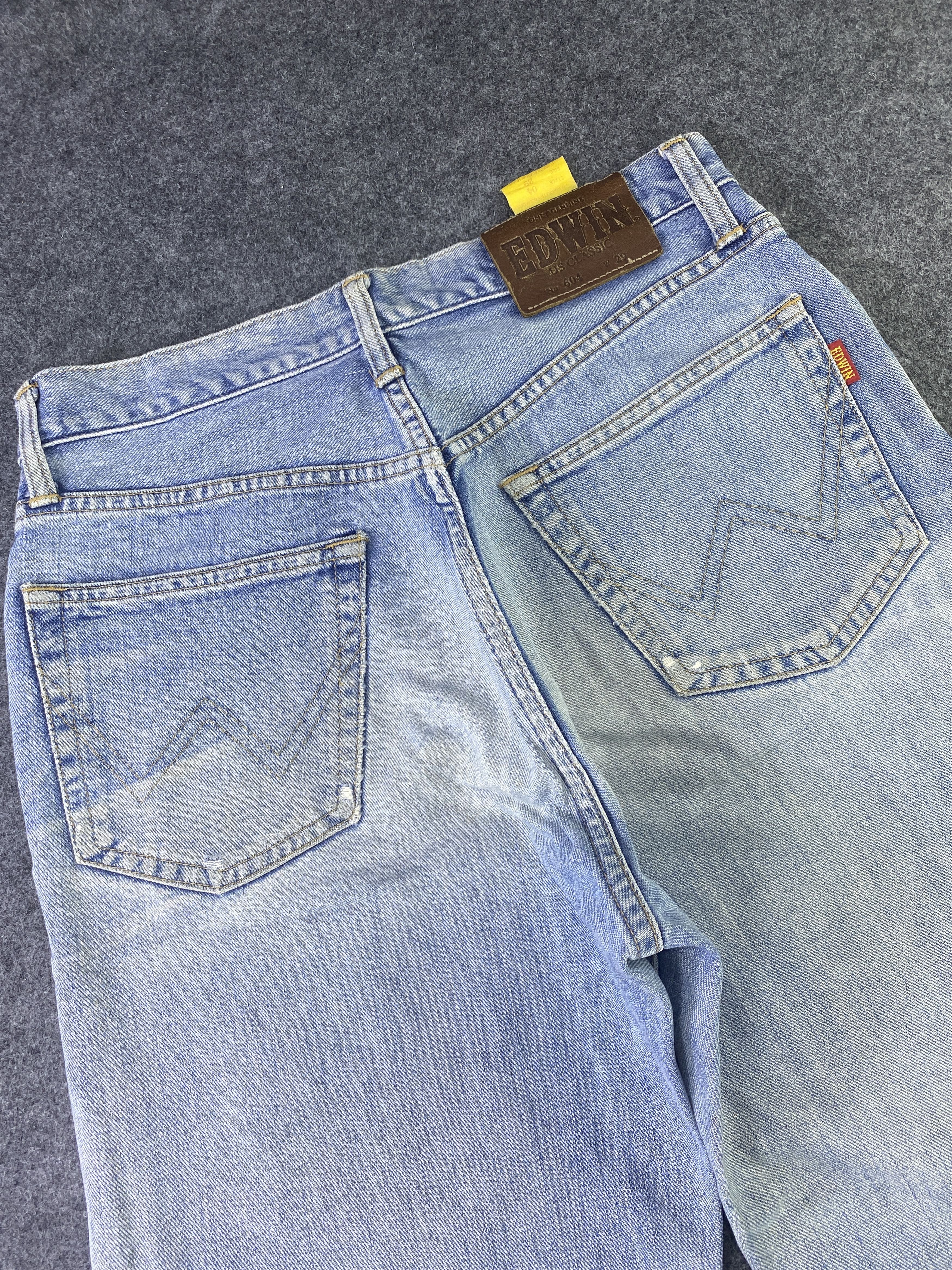 Edwin Edwin 604 Distress Blue Wash Denim - J903 Size US 29 - 10 Thumbnail