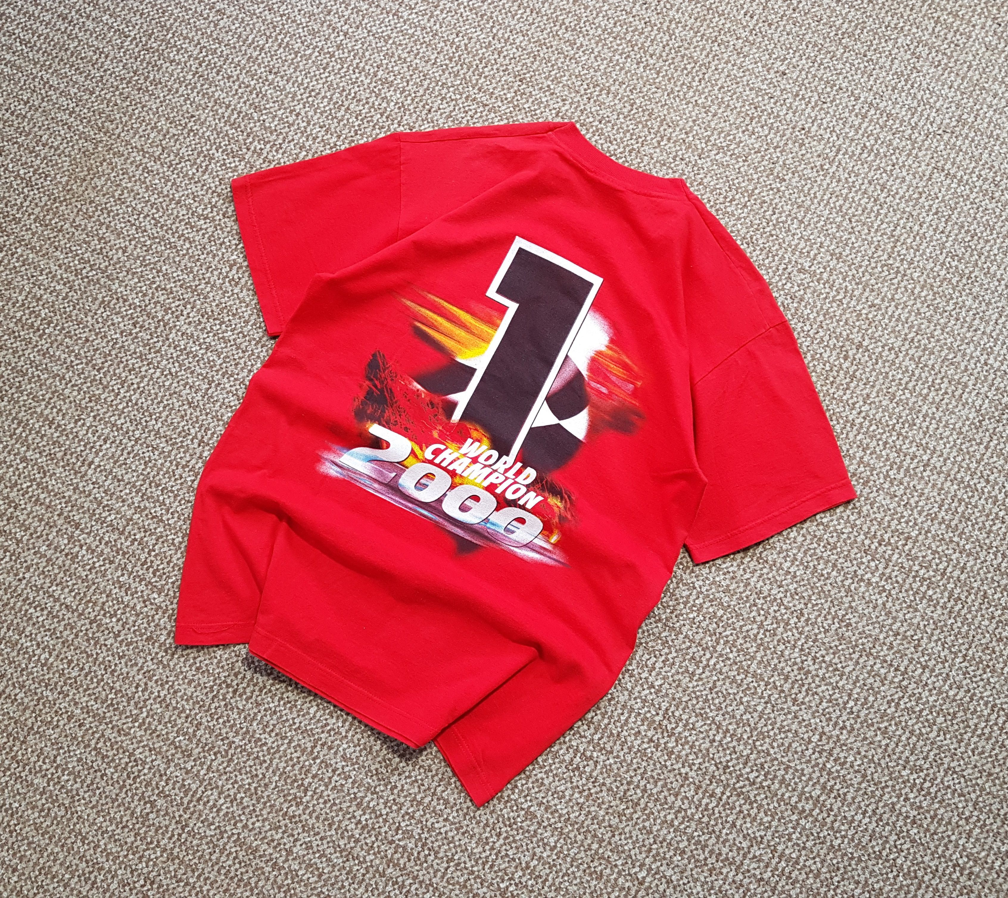 Formula 1 MICHAEL SCHUMACHER F1 2000 CHAMPION FERRARI T SHIRT Size US M / EU 48-50 / 2 - 7 Thumbnail