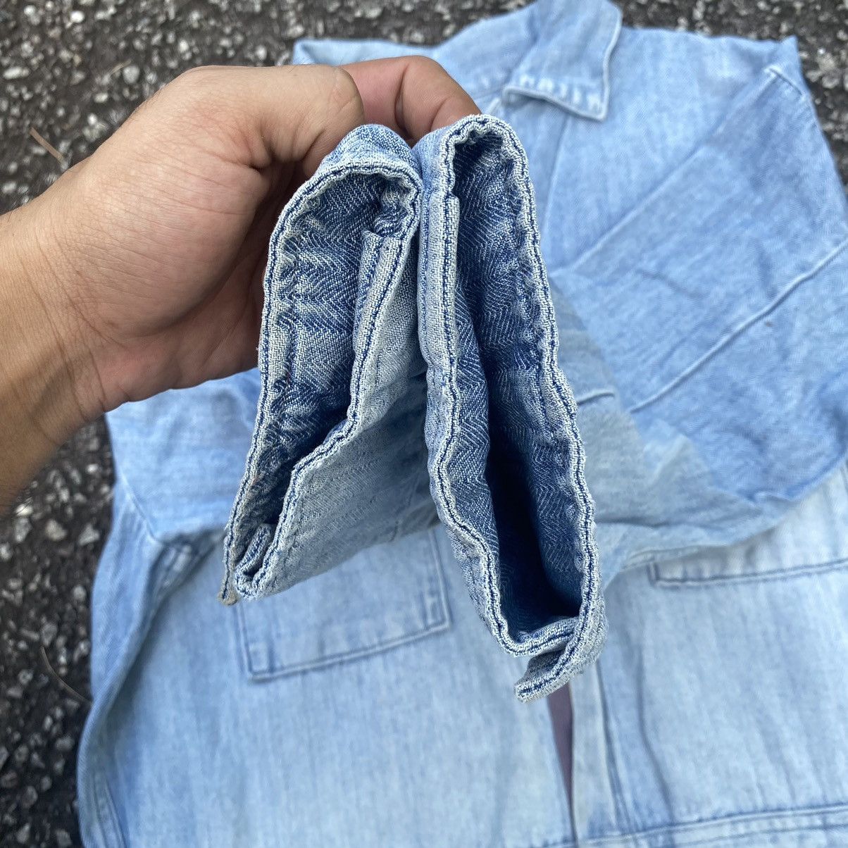 Dickies Vintage Dickies Dirty Distressed Denim Coveralls Size US 41 - 8 Thumbnail