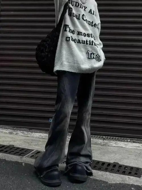 Japanese Brand × Jean Street Hip Hop Grunge Micro Flared Jeans Size US 32 / EU 48 - 3 Thumbnail