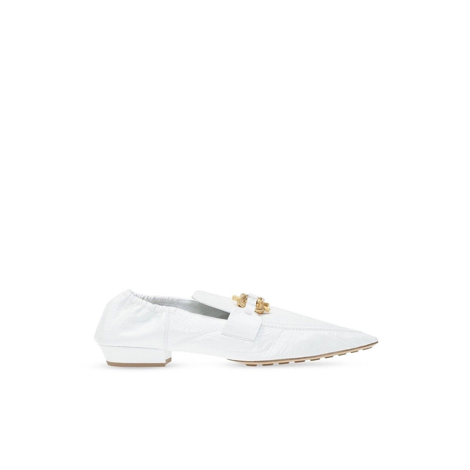 Bottega Veneta NEW BOTTEGA VENETA Mocassins Madame White Gold Sz 40.5 Loafe Size US 10.5 / IT 40.5 - 3 Thumbnail