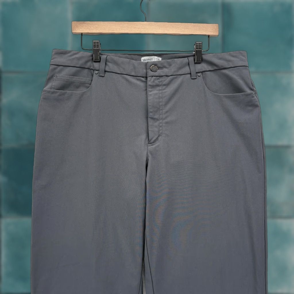 Vintage VRST Athletic 5-Pocket Pants Mens 38x32 Gray Stretch Khakis Straight Fit Casual Activewear Size US 38 / EU 54 - 1 Thumbnail