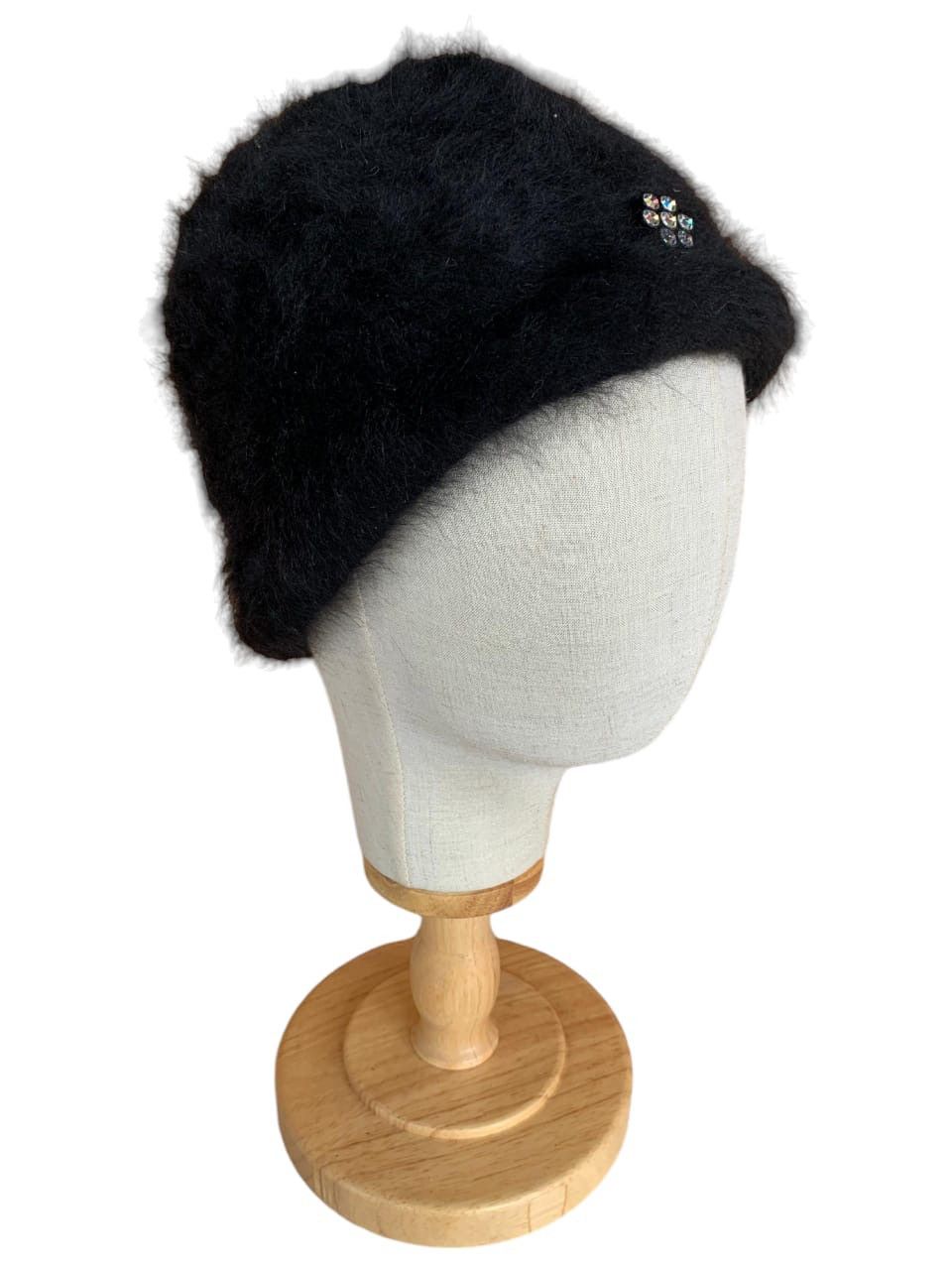 Japanese Brand Rhinestone mohair beanie Size ONE SIZE - 1 Thumbnail