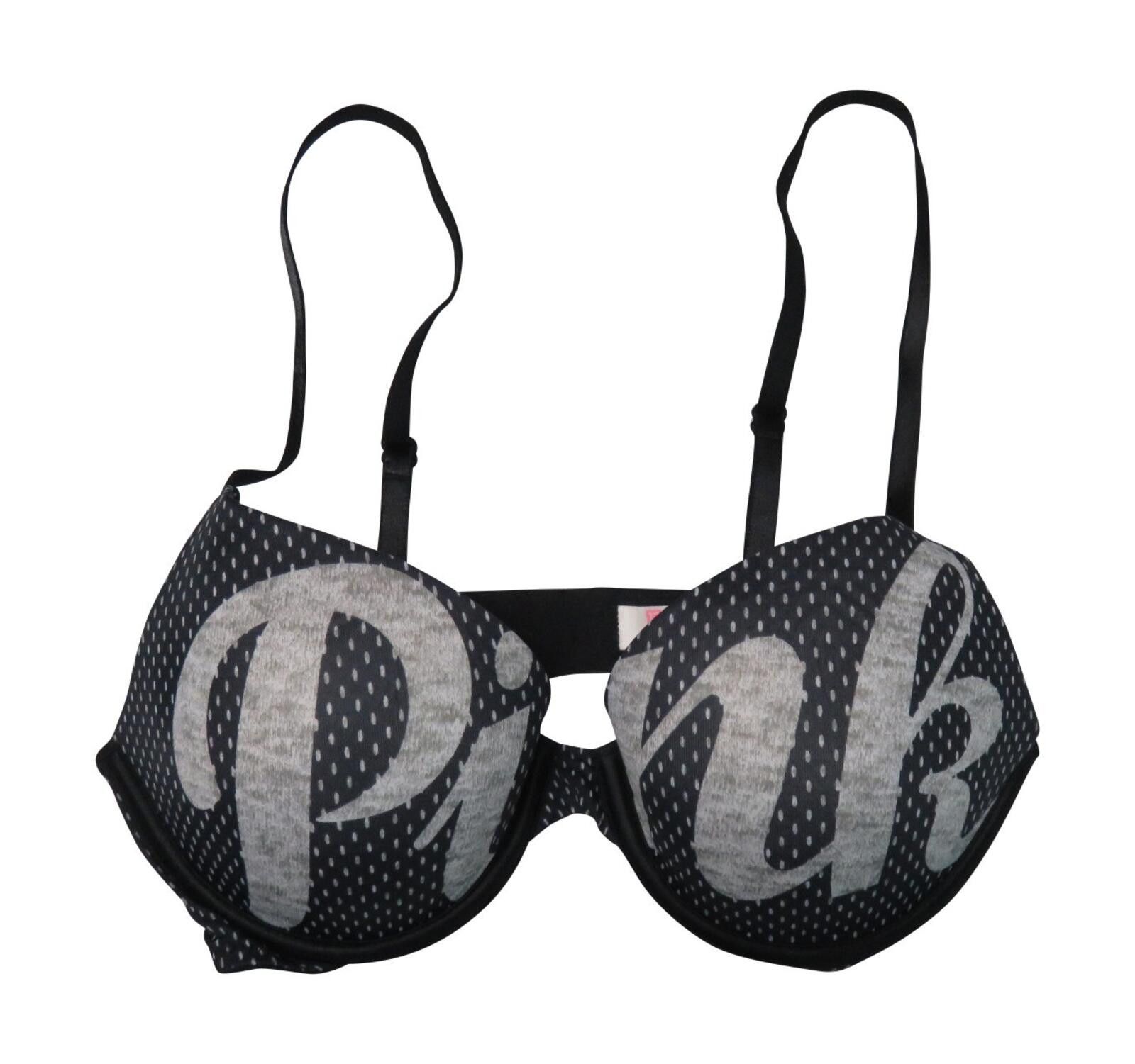 Other Victoria Secret Pink Underwire Padded Push-up Bra Black 34B Size ONE SIZE - 1 Thumbnail