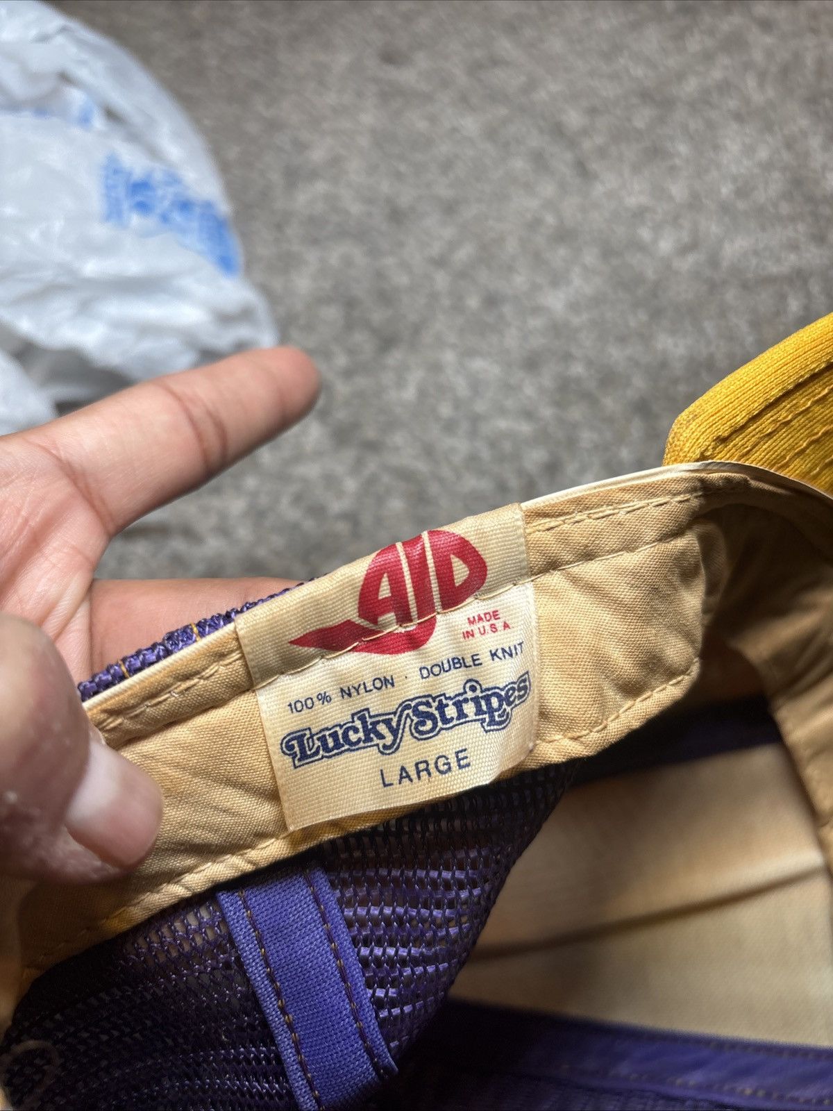 NFL × Vintage Vintage Minnesota Vikings AJD Lucky Stripes Snapback Hat Size ONE SIZE - 6 Thumbnail