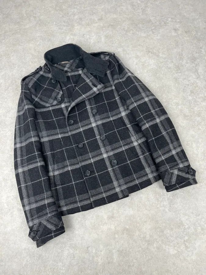 Dolce & Gabbana 2000s Dolce & Gabbana Grey Checkered Wool Buttoned Jacket Size US M / EU 48-50 / 2 - 5 Thumbnail