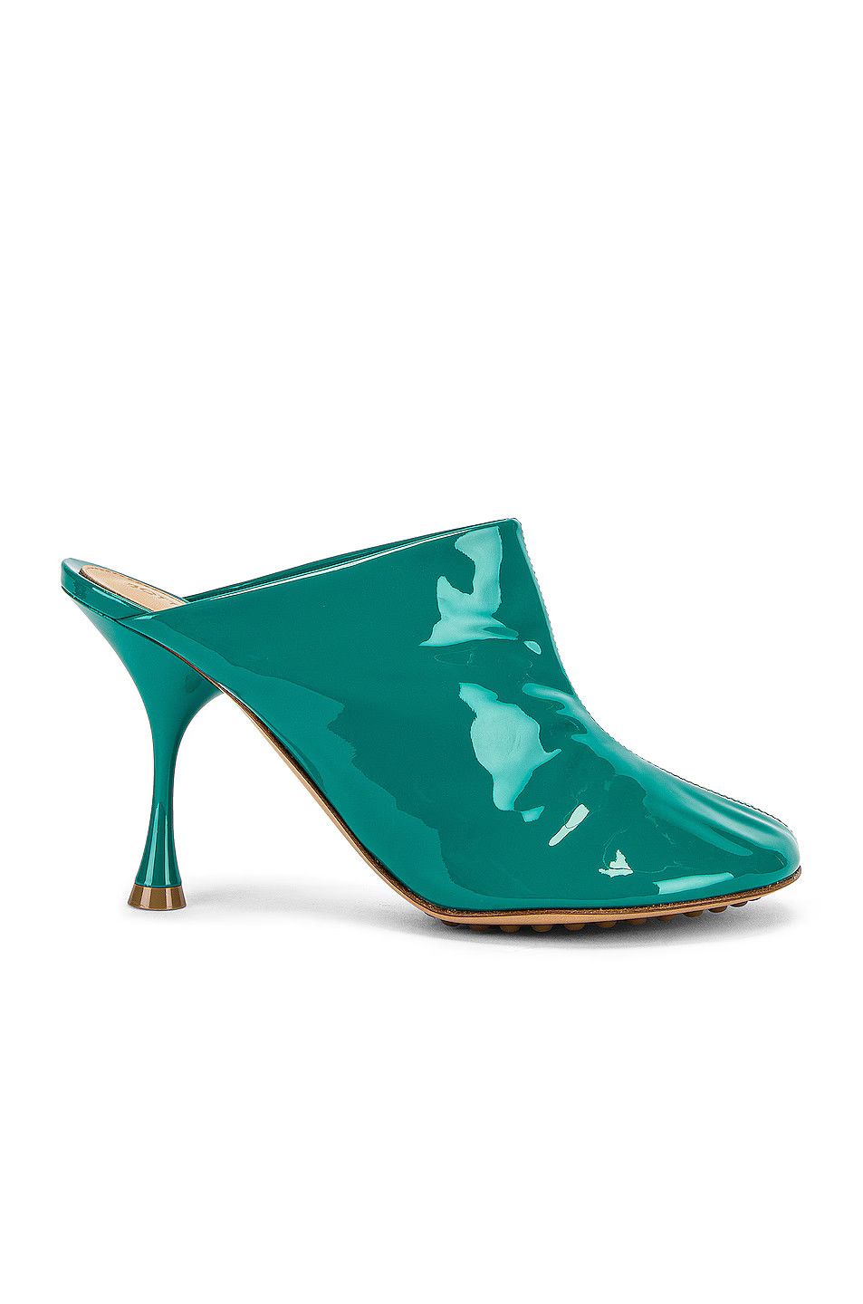 Bottega Veneta o1y0725 Spool Heel Mules in Emerald Green Size US 7 / IT 37 - 1 Thumbnail