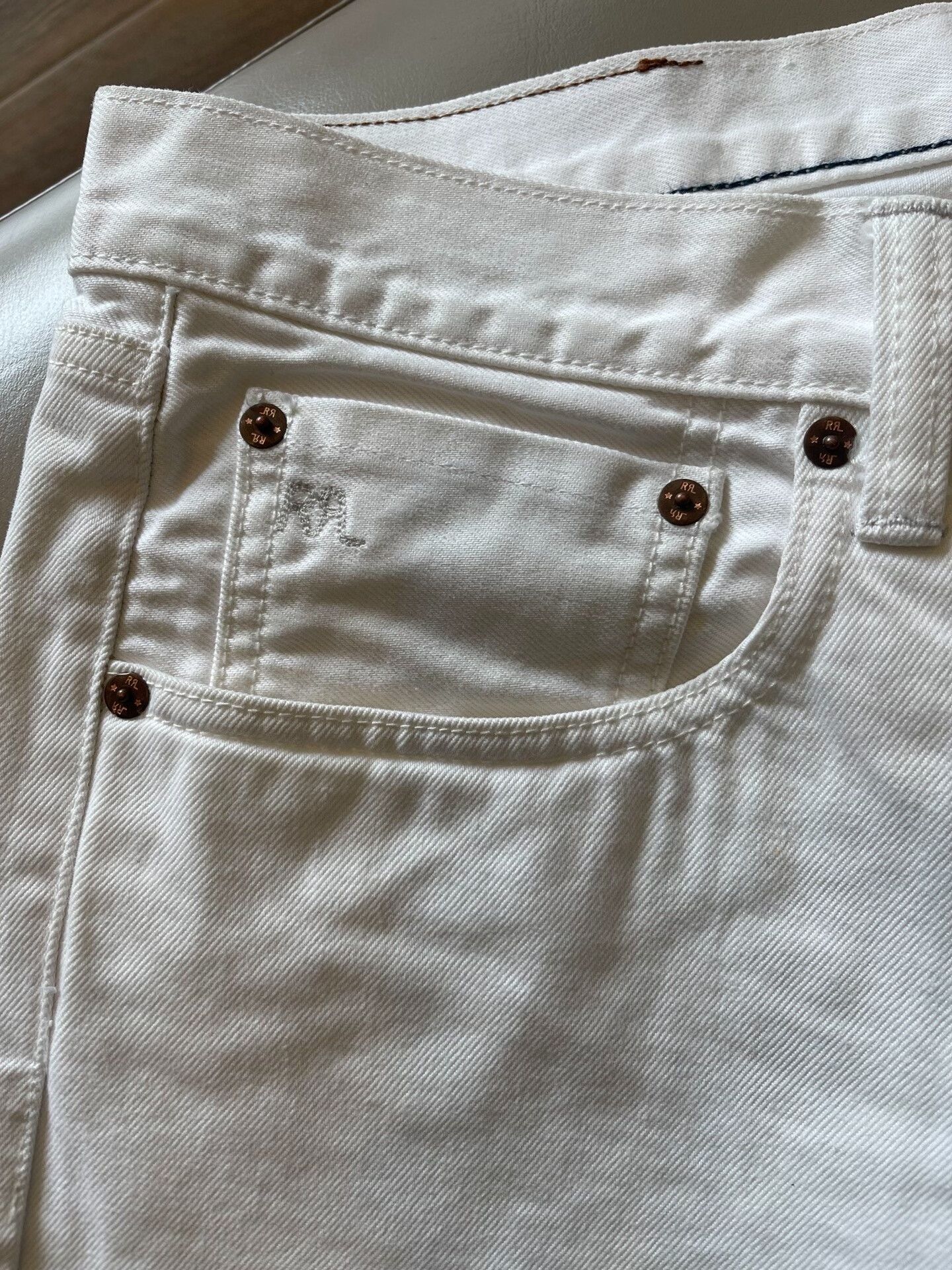 RRL Ralph Lauren RRL Double RL White Jeans Size US 34 / EU 50 - 4 Thumbnail