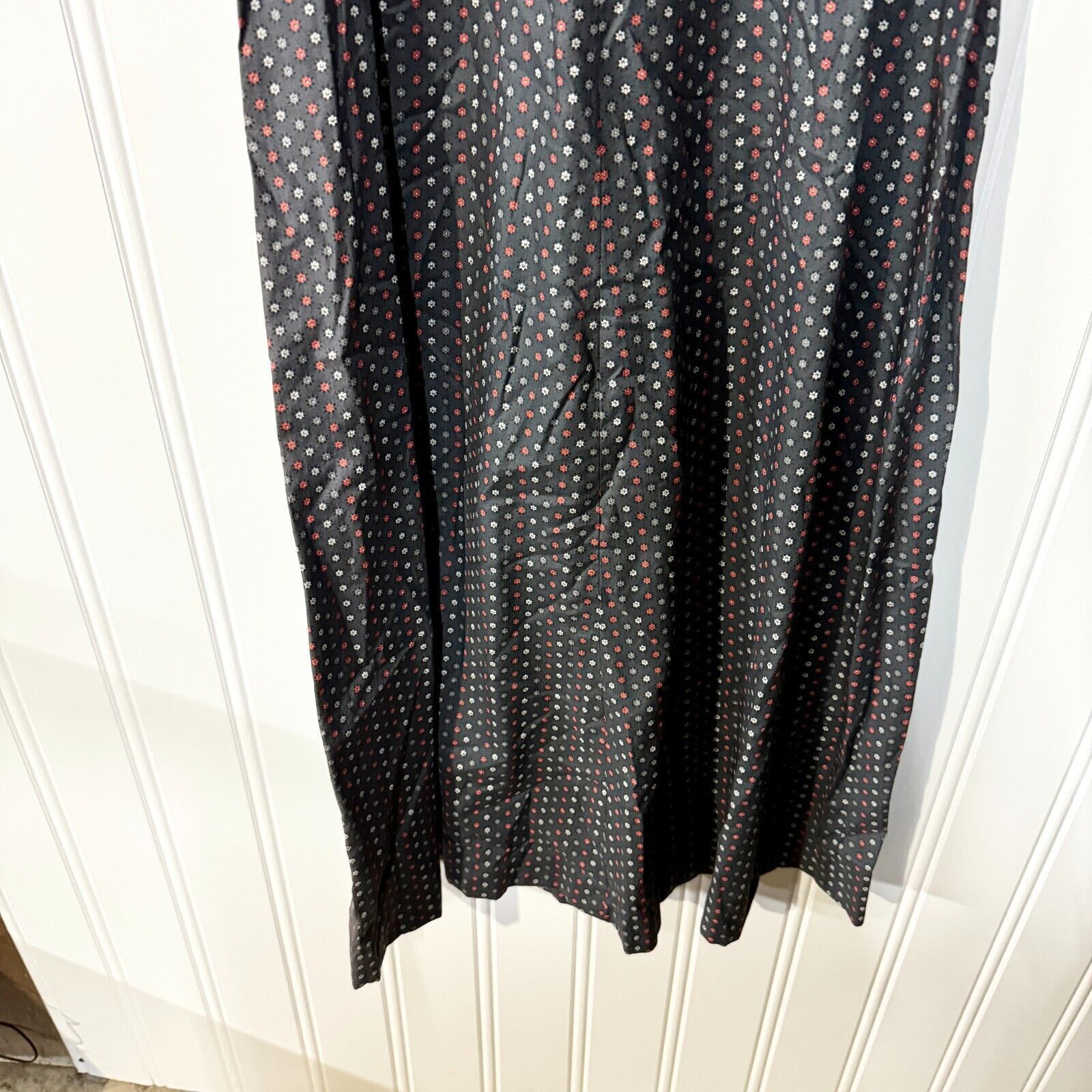 Vintage Dress Size Medium Cottage 50s Button Down Maxi