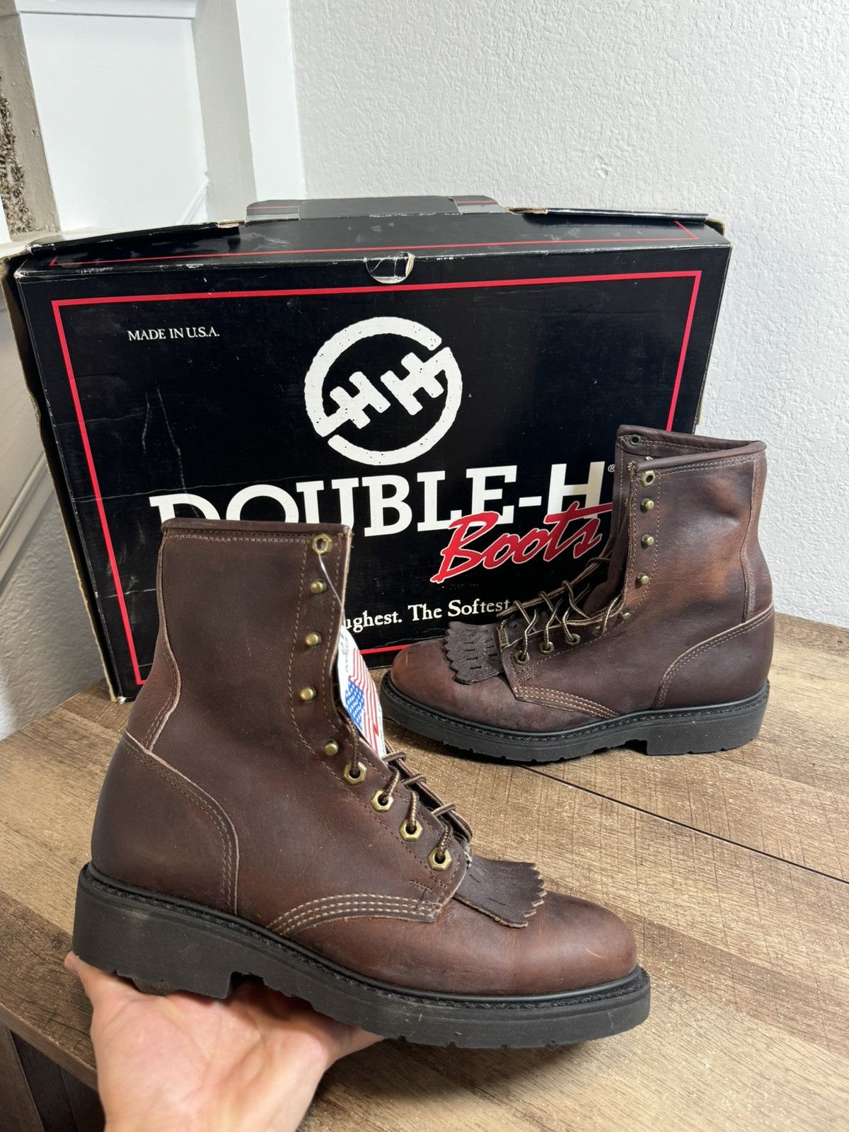 DOUBLE HELIX Double H Boots 9714 Men’s Size 7.5 D Boots Leather Lacer Size US 7.5 / EU 40-41 - 1 Thumbnail