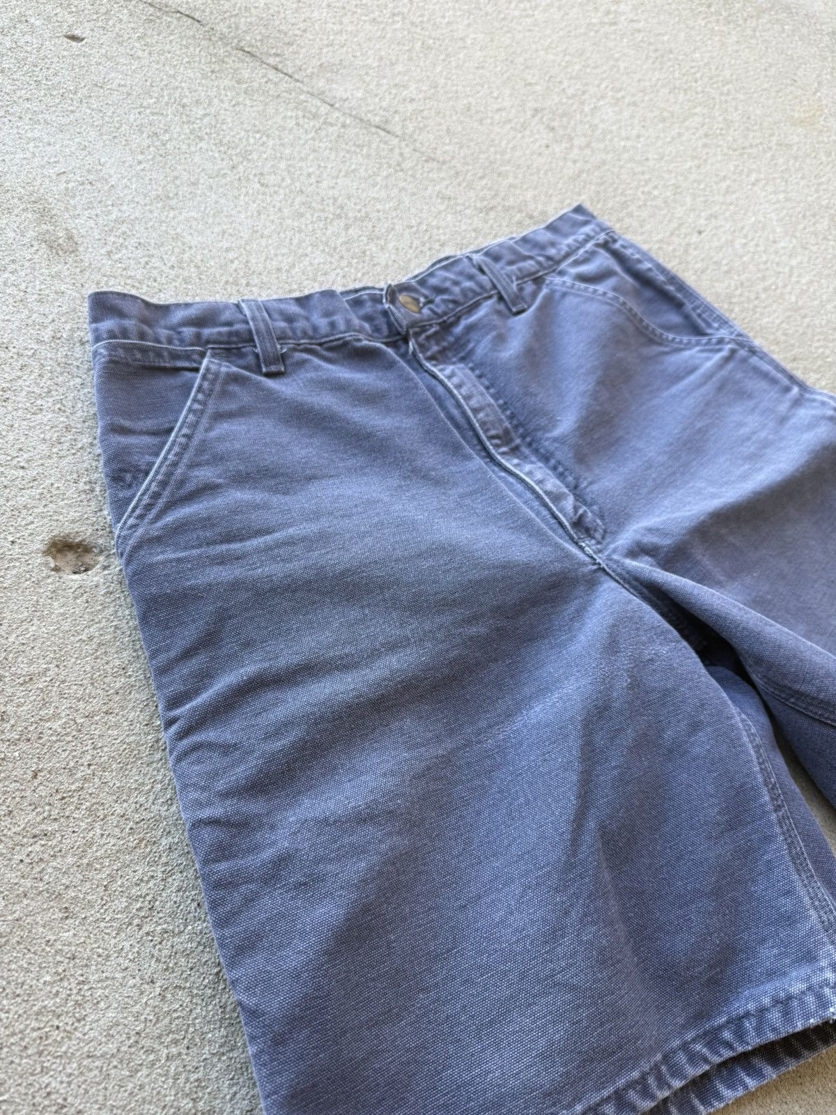 Carhartt Vintage 90s B25 PTL Navy Carhartt Carpenter Shorts Size US 33 - 4 Thumbnail