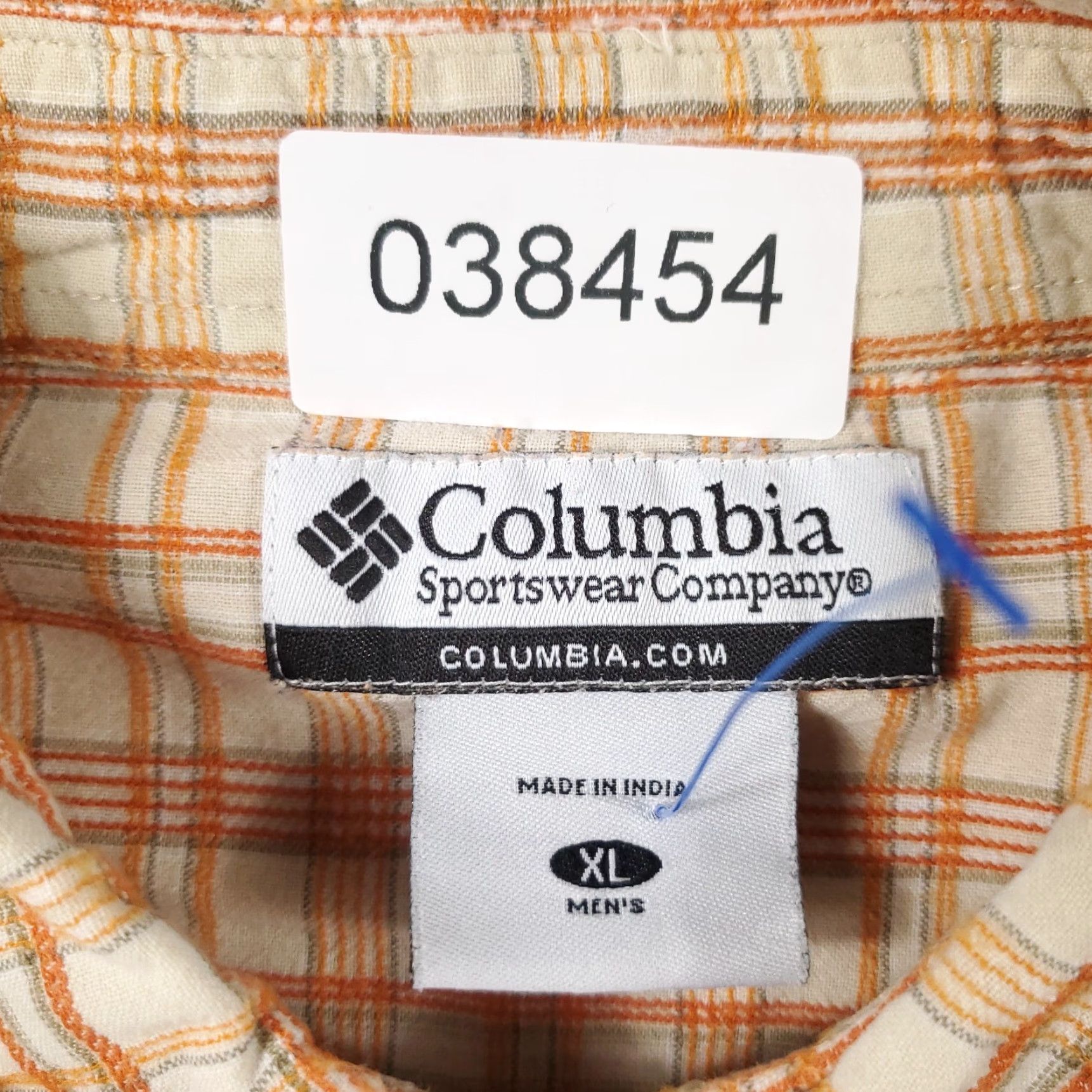 Vintage Columbia Shirt Mens XL Orange Plaid Button-Up Short Sleeve Size US XL / EU 56 / 4 - 8 Thumbnail