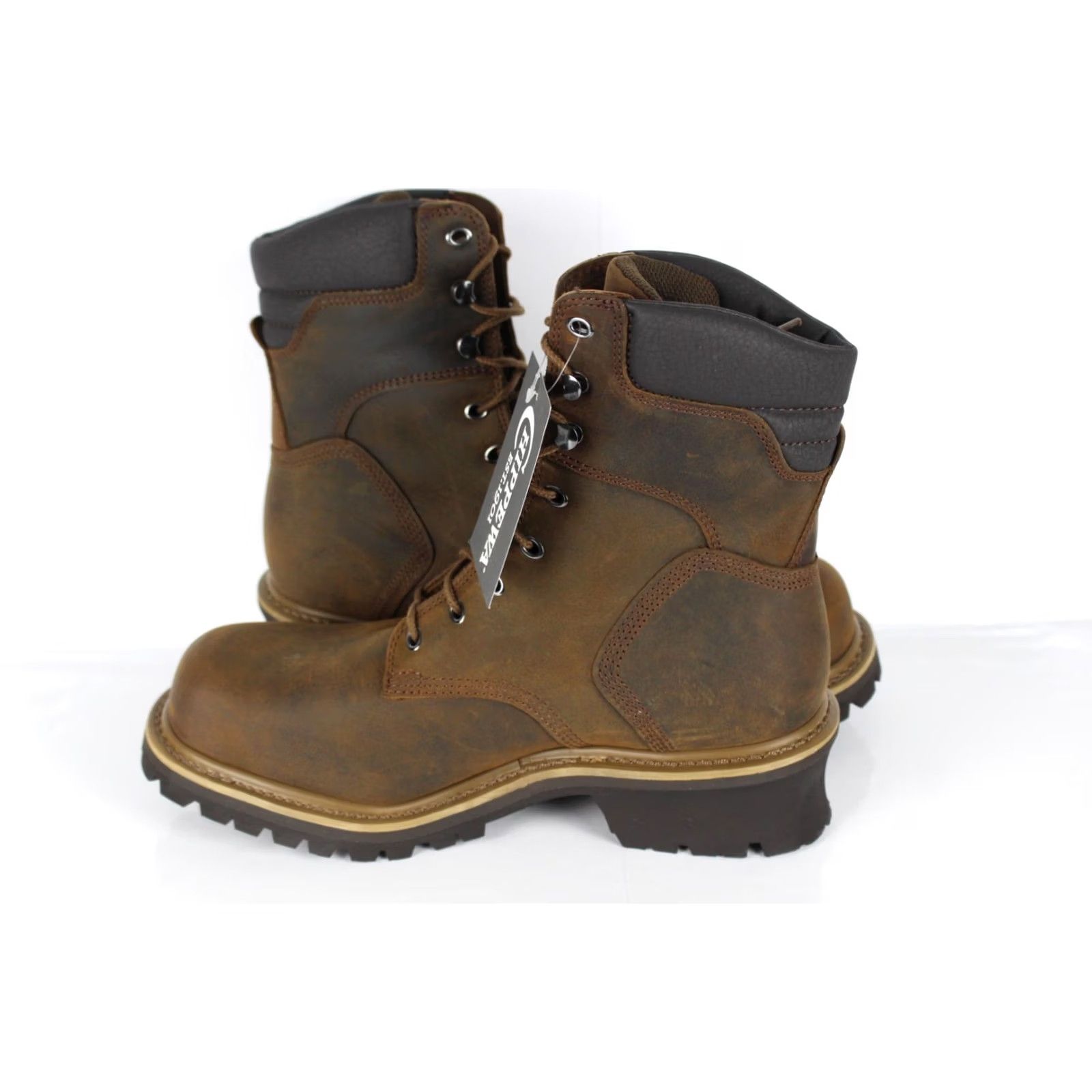 Chippewa Chippewa Men's Hador 8" Oblique Steel Logger Boots Size 9.5 XW Brown Size US 10 / EU 43 - 2 Thumbnail