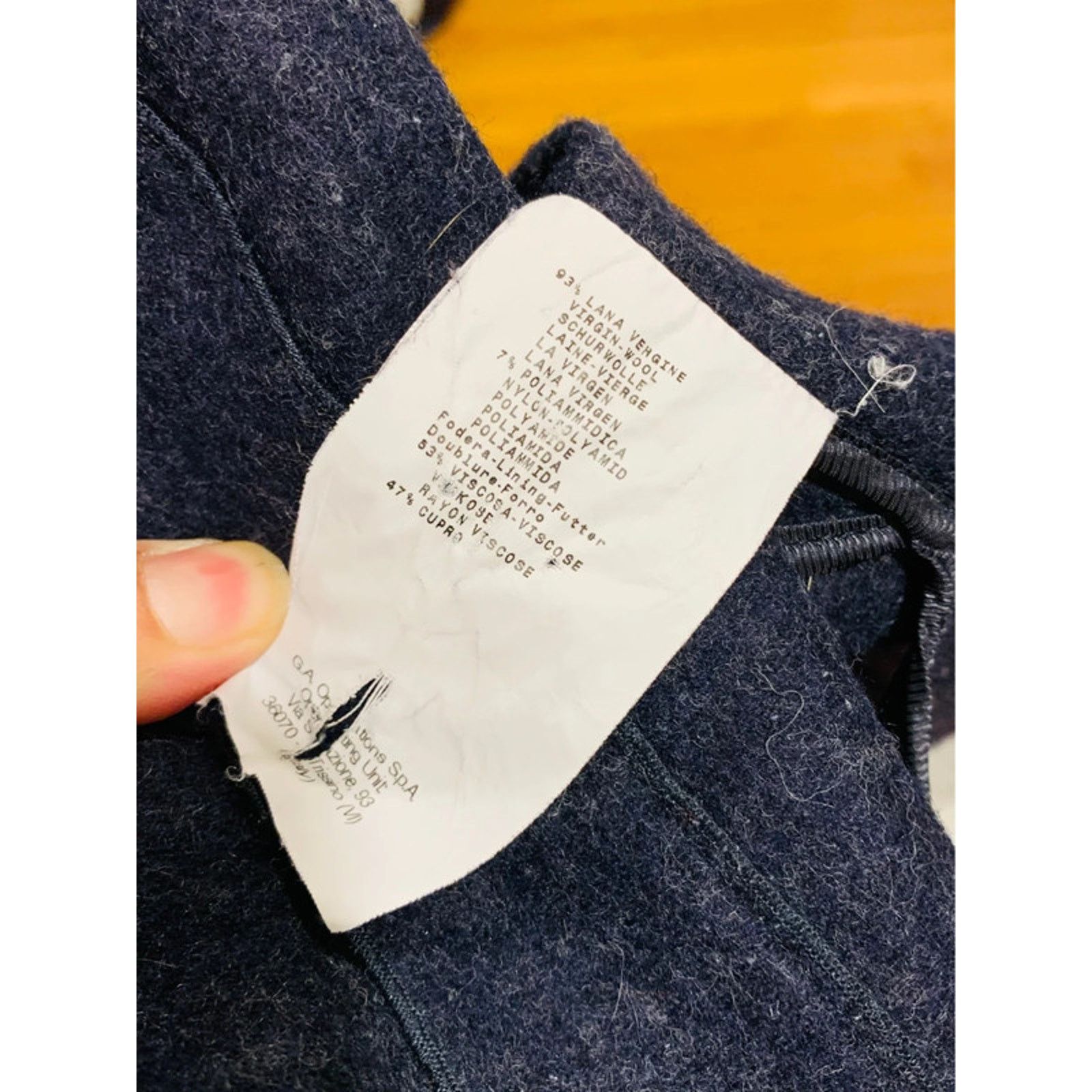 Armani Armani Collezioni M Navy Wool Jacket Front Button Closure Size M / US 6-8 / IT 42-44 - 11 Thumbnail