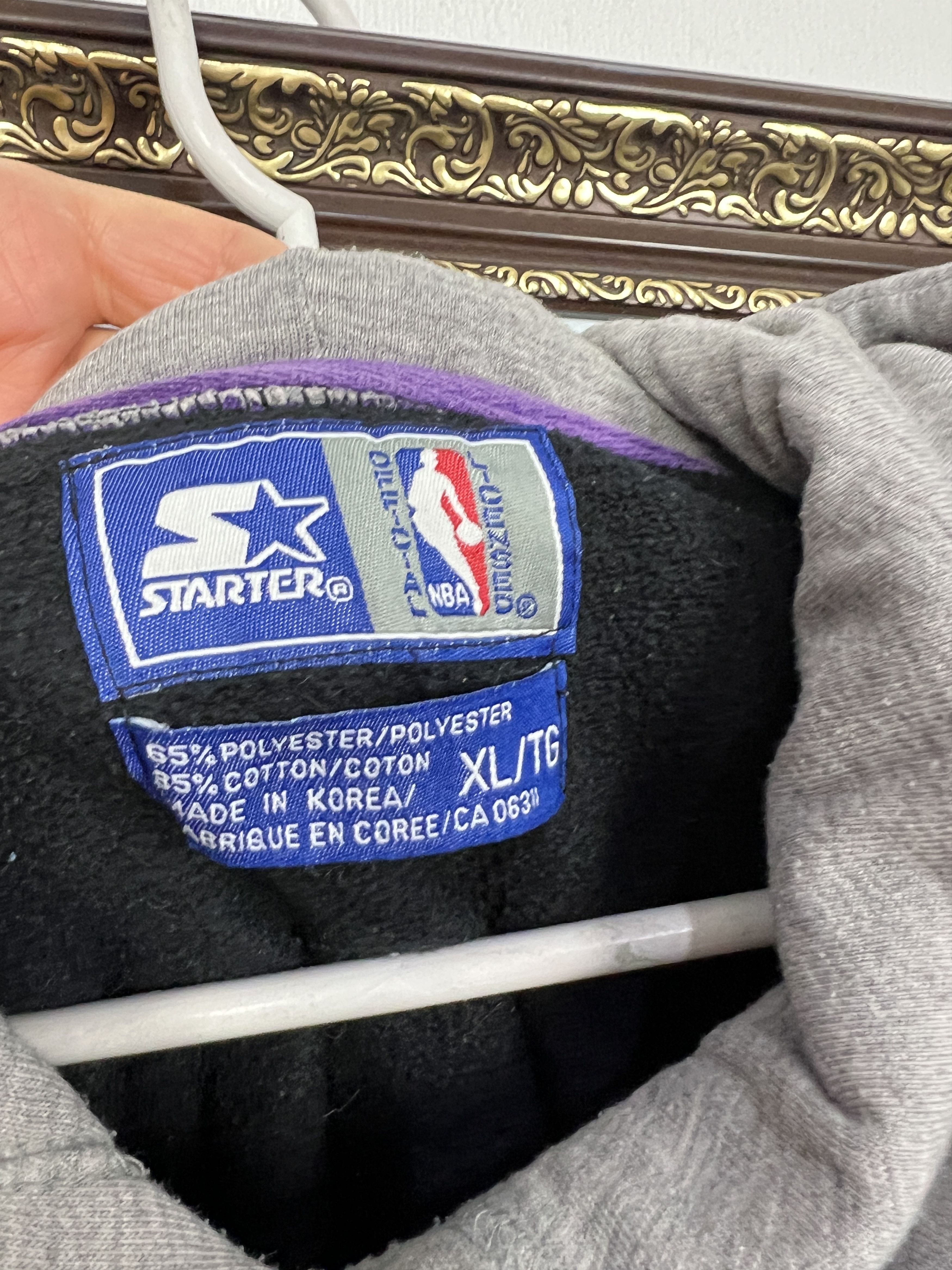 Starter Vintage 90's Toronto Raptors NBA Hoodie Jacket Big Logo Size US XL / EU 56 / 4 - 9 Thumbnail
