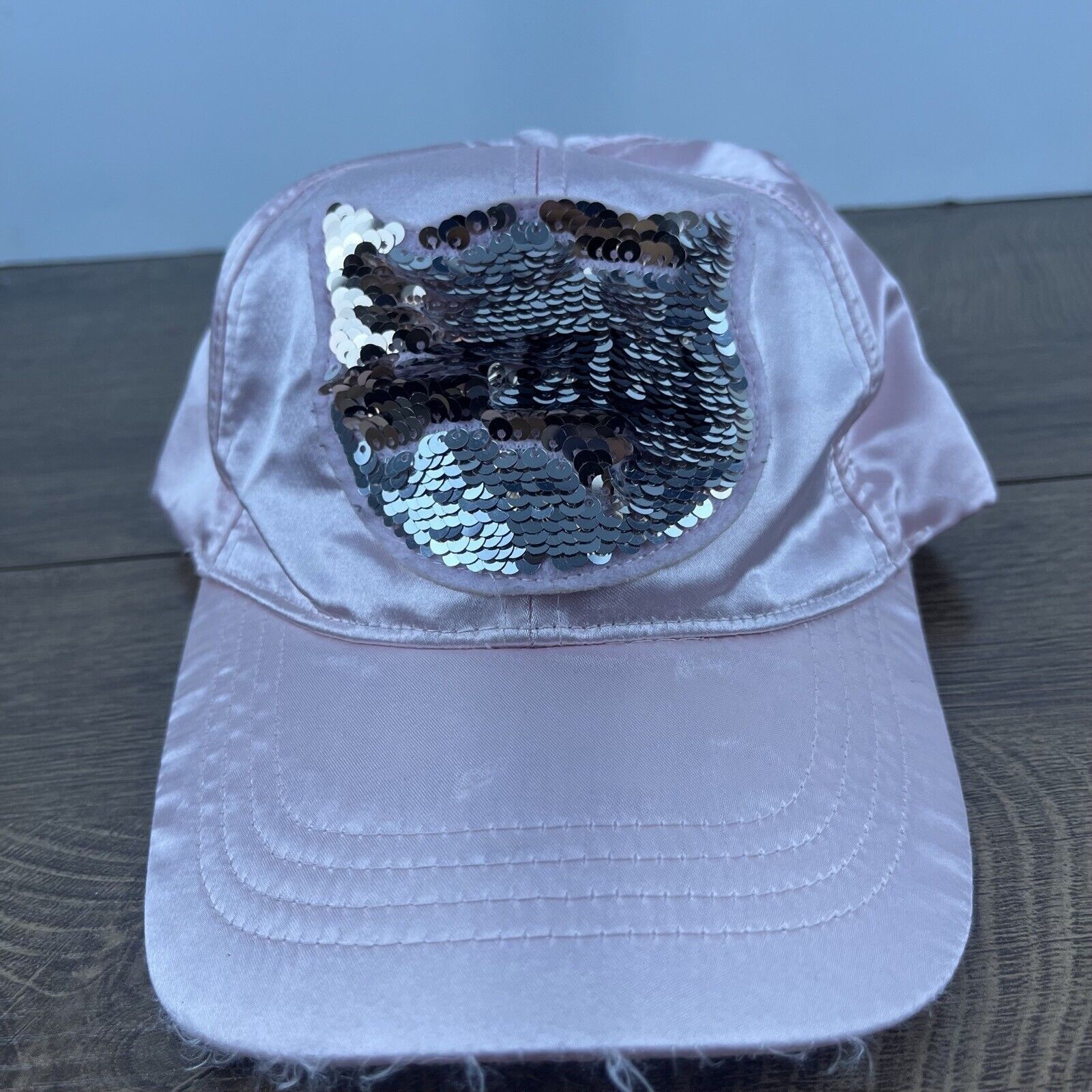 Other Cat Face Hat Glitter Hat Pink Cap Adjustable Pink Adult Size Size ONE SIZE - 1 Thumbnail