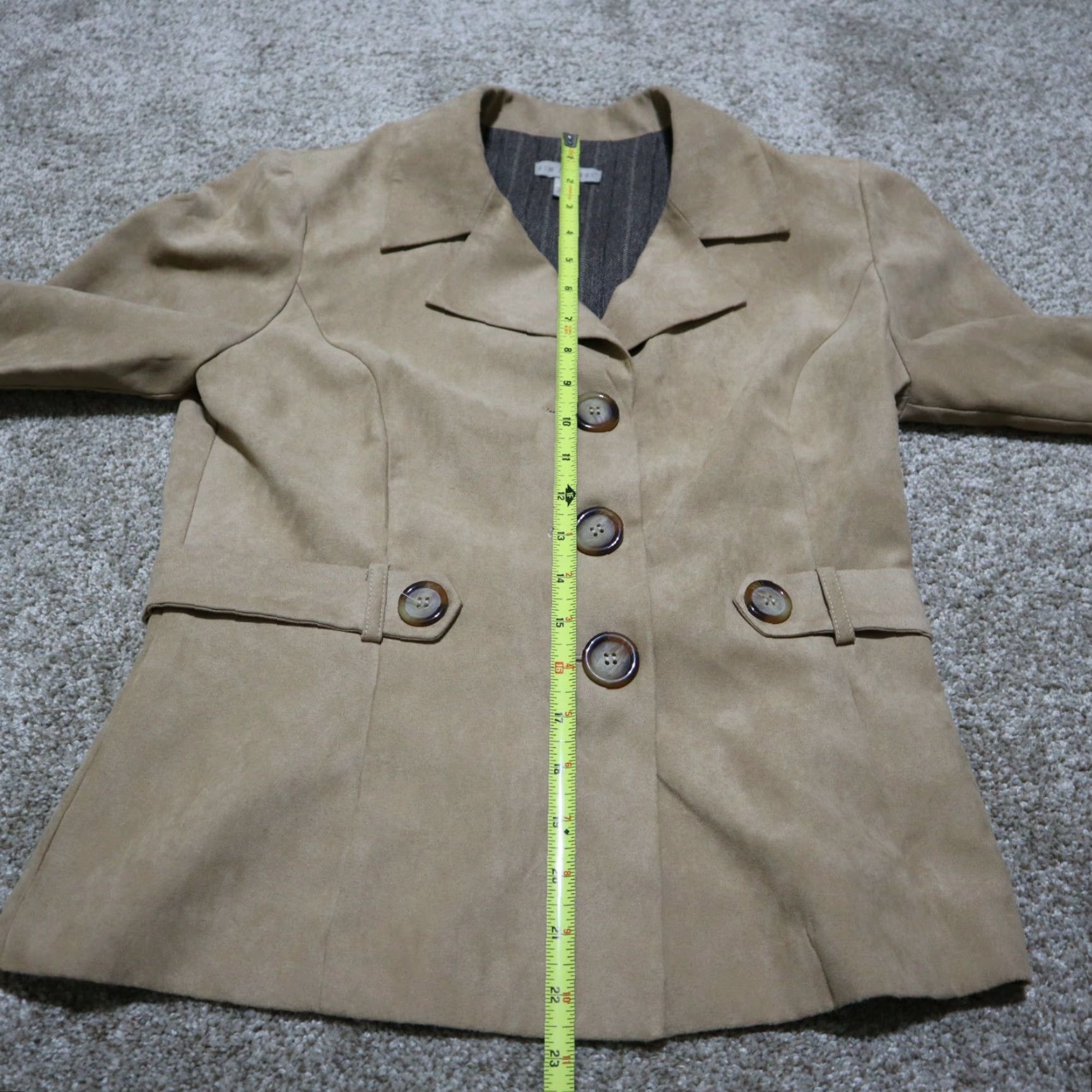 Vintage Kim Rogers Signature Women's Blazer Jacket Size 6 / Small Brown Knit Dress Coat? Size S / US 4 / IT 40 - 7 Thumbnail