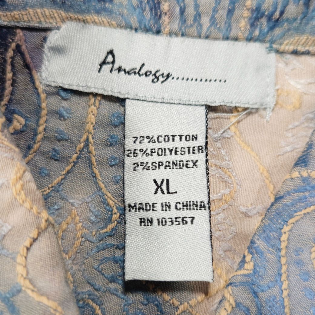 Other EUC Analogy Textured Embroidered Boho Button Up Jacket Sz XL Size XL / US 12-14 / IT 48-50 - 4 Thumbnail