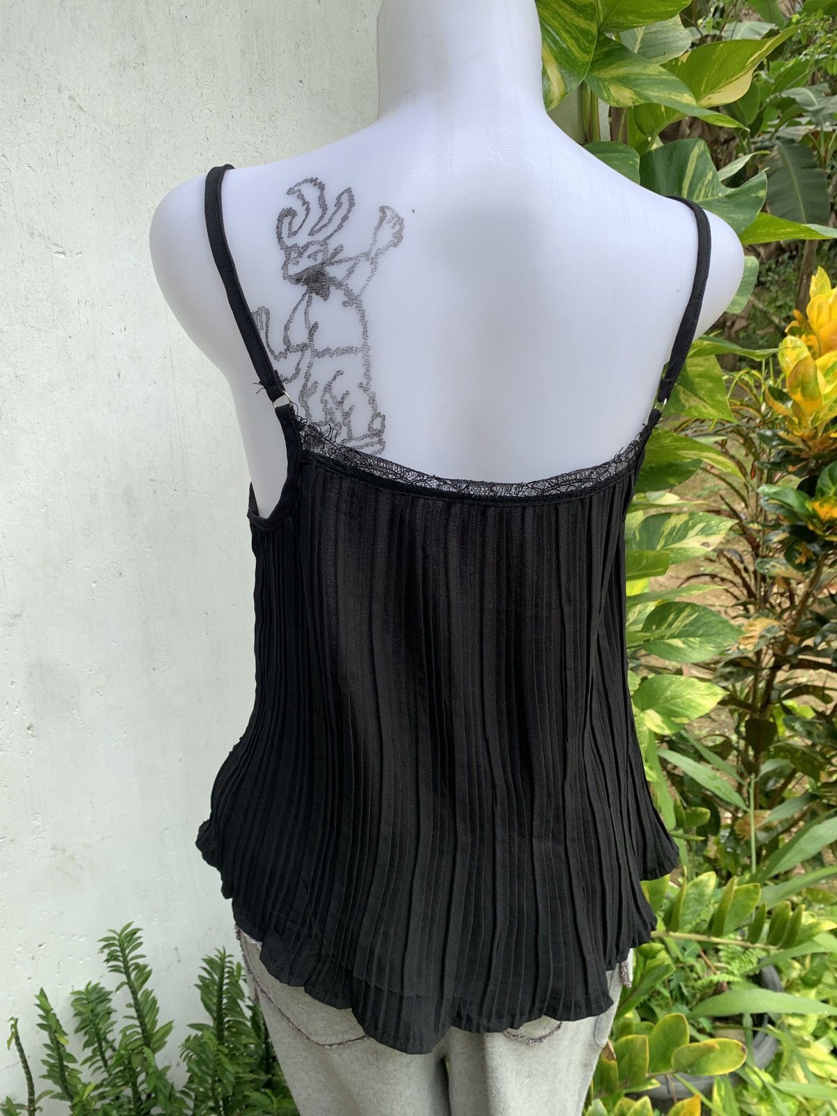 Other Unknown Black Loosy Trim Pleats Tanktop Size S / US 4 / IT 40 - 3 Thumbnail