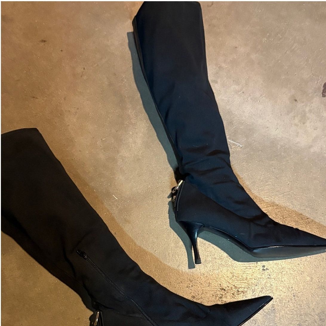Gucci Gucci Black Stretch Over-The-Knee Boots - SZ 36/ Us 6 Size US 6 / IT 36 - 1 Thumbnail