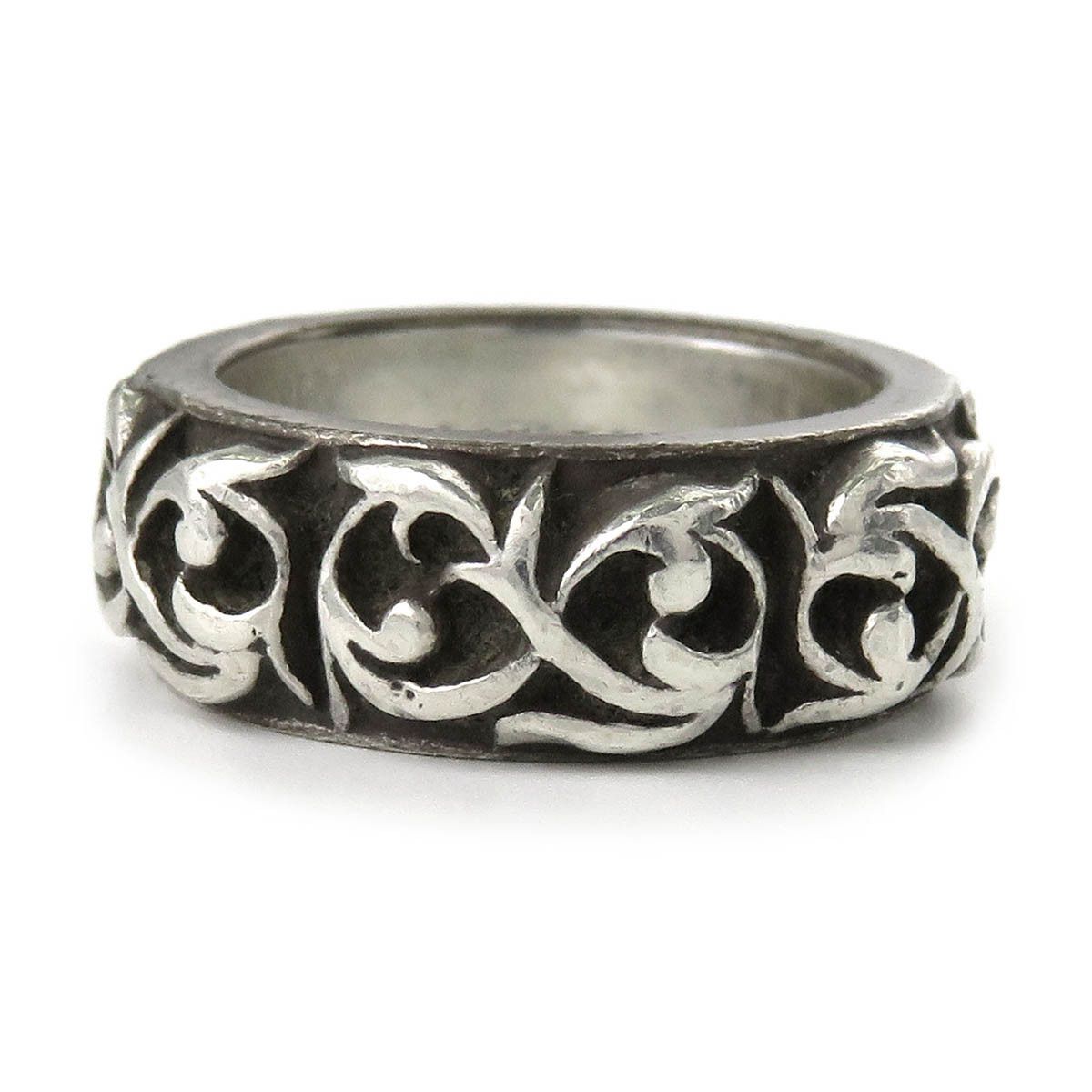 image of Chrome Hearts Vine Eternity Band - Size 5.5 in Silver, Men's