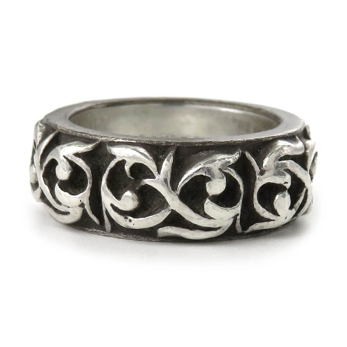 Pre-owned Chrome Hearts Vine Eternity Band - Size 5.5 In Silver