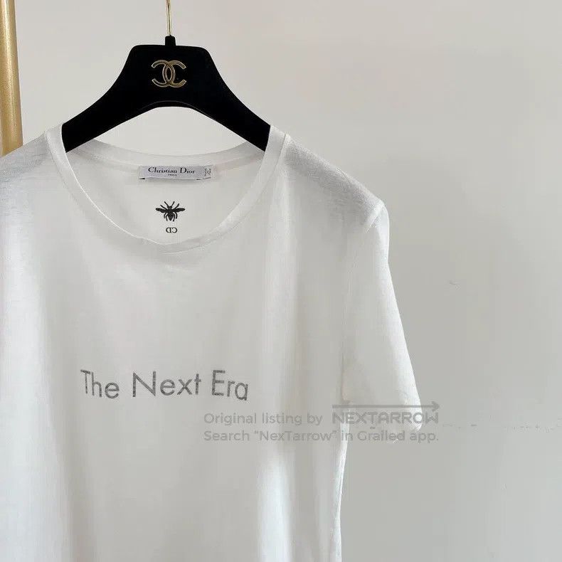 Dior Dior White letter print T-shirt Size S / US 4 / IT 40 - 3 Thumbnail
