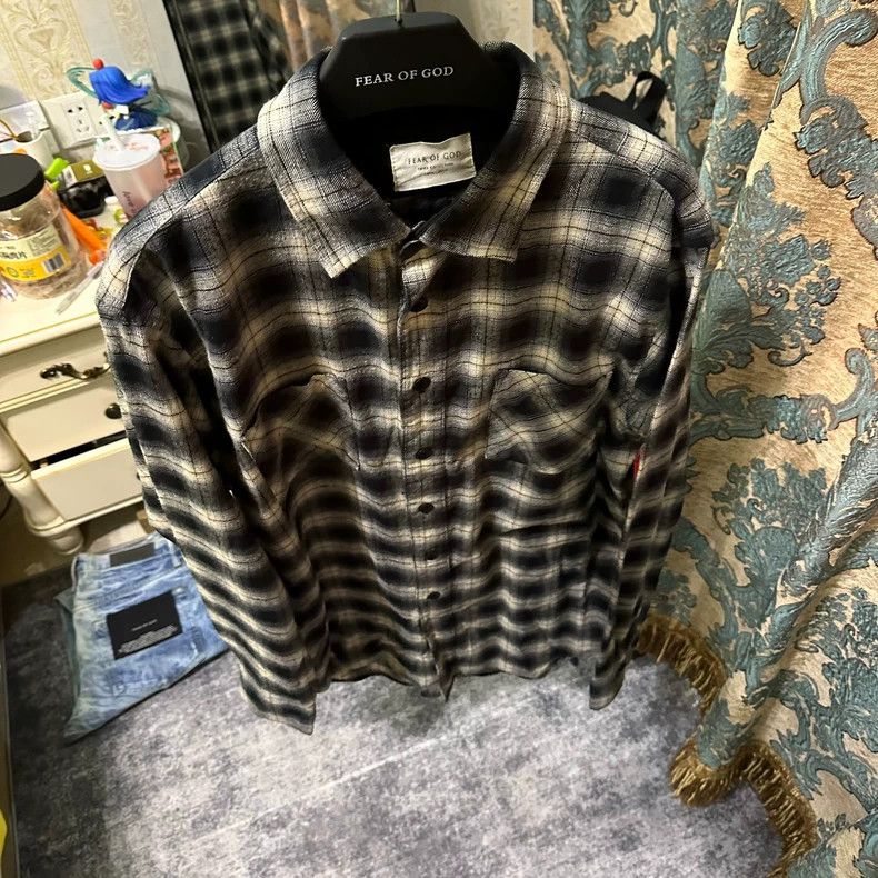 Fear of God Fear of God Black and white plaid shirt Size US XL / EU 56 / 4 - 1 Thumbnail