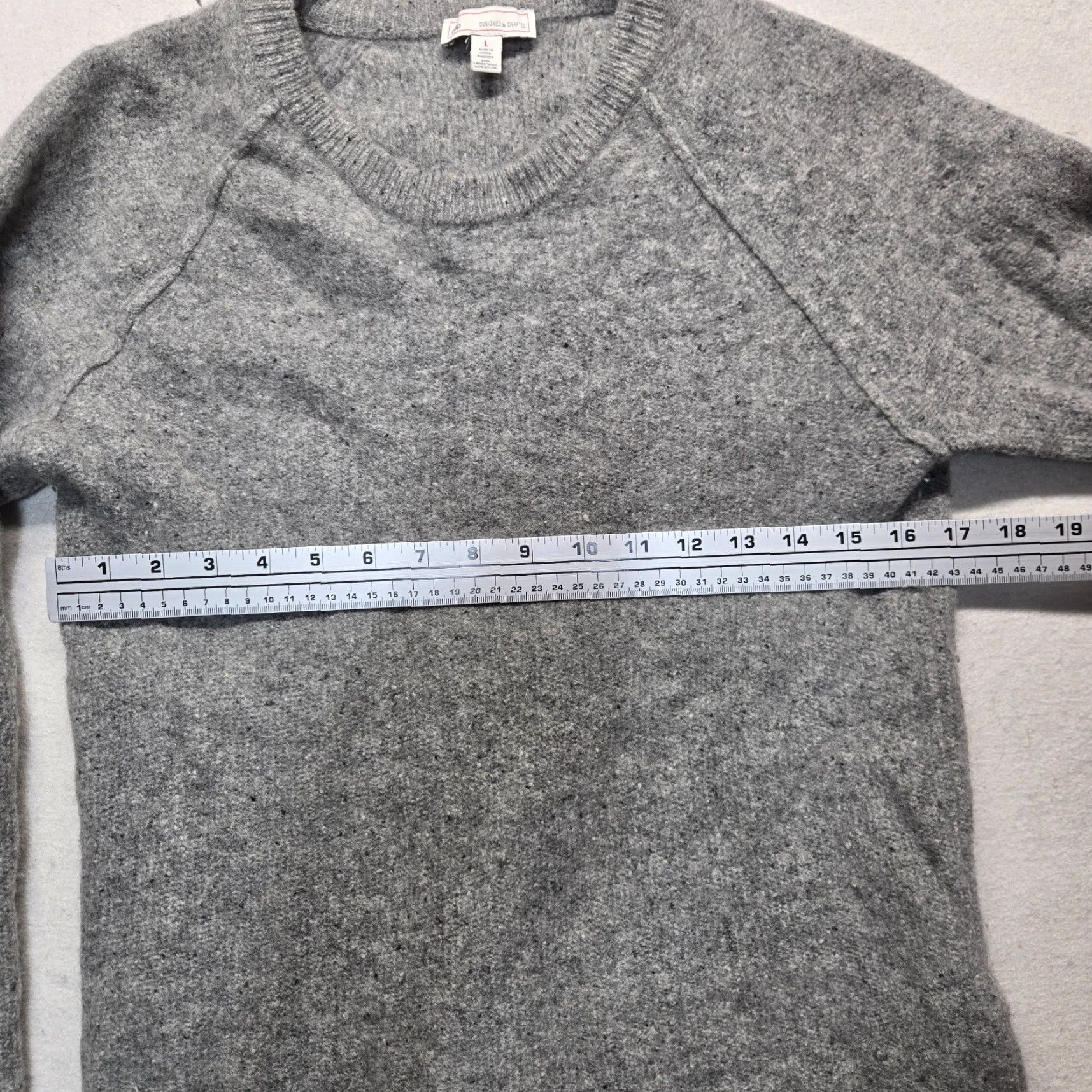 Gap Vintage Gap Sweater Unisex Adults L Gray Wool Acrylic 80s Crew Neck Knit Pullover Size L / US 10 / IT 46 - 4 Thumbnail