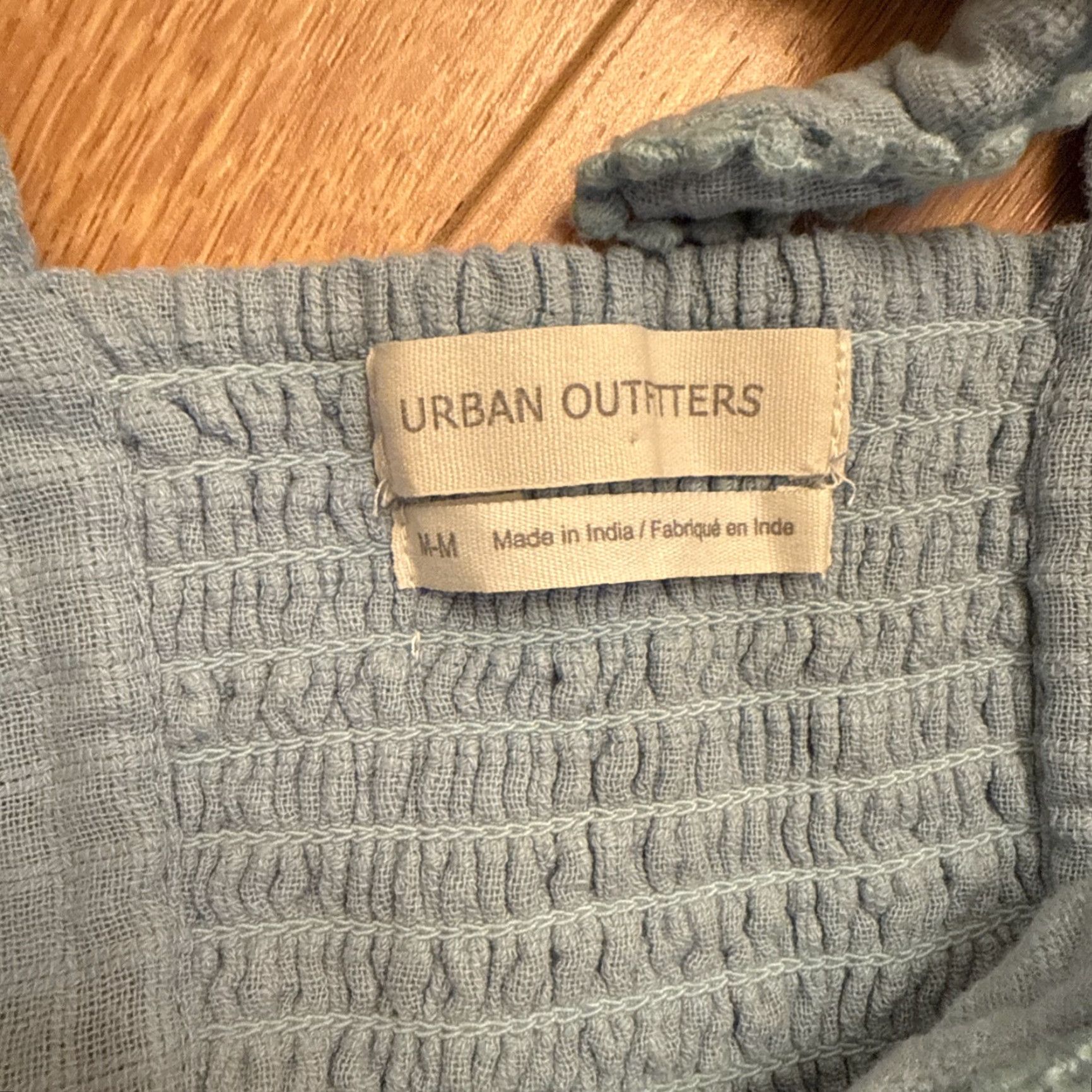 Urban Outfitters Urban Outfitters Women Mini Dress Blue Floral Embroidered Boho Smocked Linen Short Summer Medium Womens Size M / US 6-8 / IT 42-44 - 7 Thumbnail