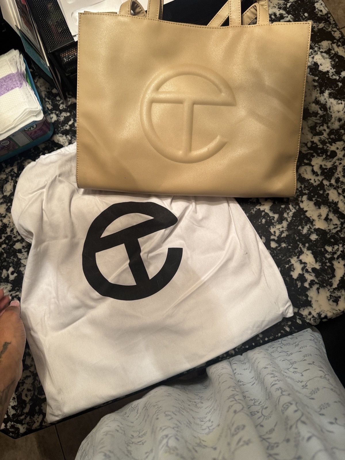 Telfar Telfar cream tote bag Size ONE SIZE - 4 Thumbnail