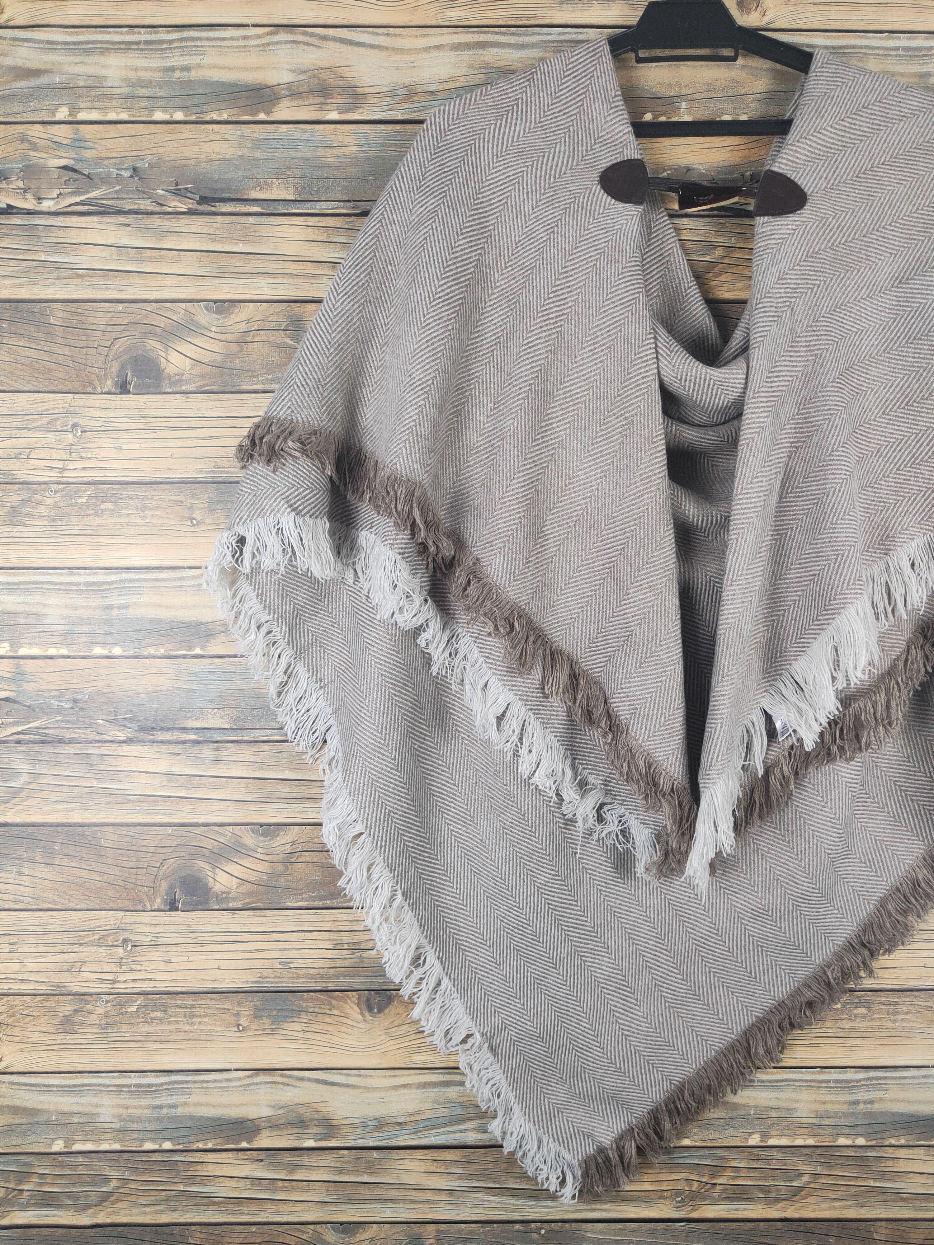 Japanese Brand × Vintage B.design Brown Cashmere Capes Size US XXL / EU 58 / 5 - 3 Thumbnail