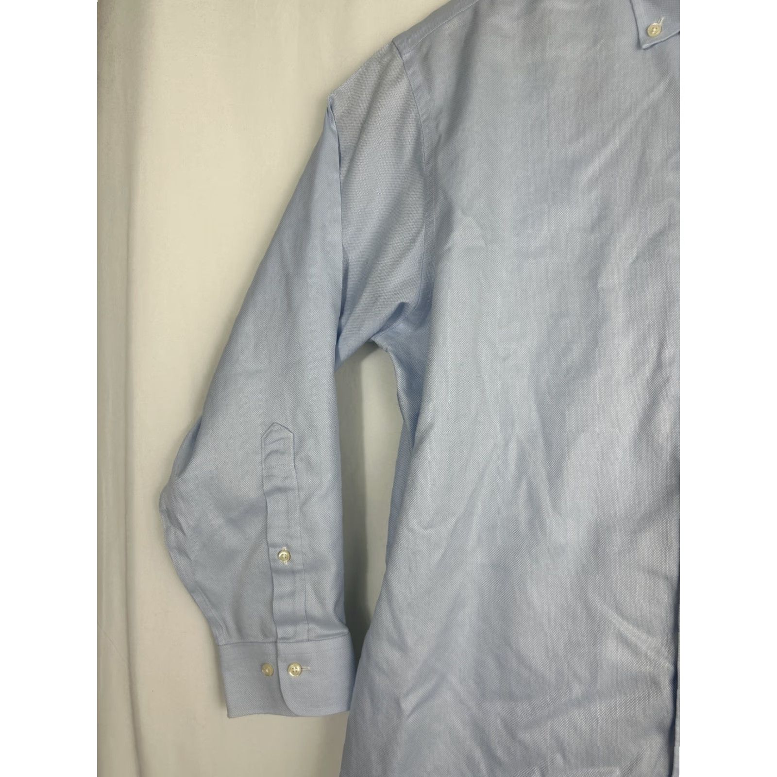 Brooks Brothers Brooks Brothers Dress Shirt Blue Slim Button-Down 17 2/3 Long Sleeve Cotton Mens Size US XL / EU 56 / 4 - 2 Thumbnail