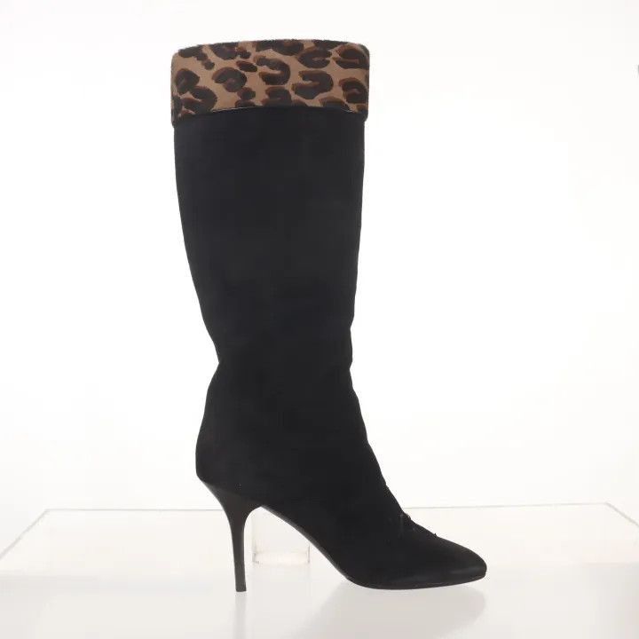 Louis Vuitton Louis Vuitton Black Leather High Heel Boots -2508 Size US 6 / IT 36 - 1 Thumbnail