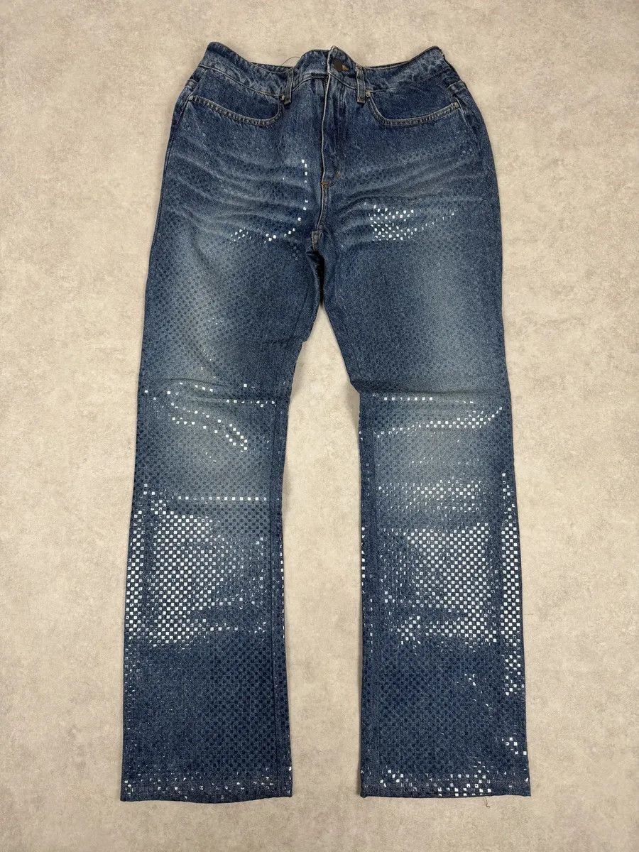 Roberto Cavalli 2000s Roberto Cavalli Shiny Blue Denim Jeans Size US 31 - 1 Thumbnail