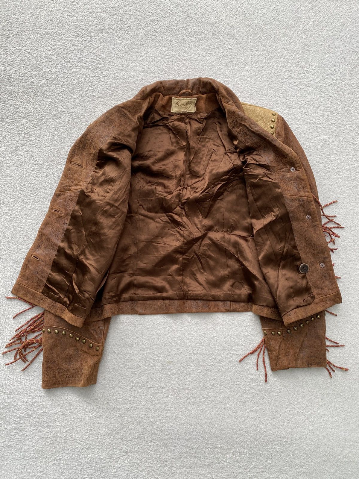 Scully 1980s- Scully- Fringed Cropped Leather Jacket Size US M / EU 48-50 / 2 - 4 Thumbnail
