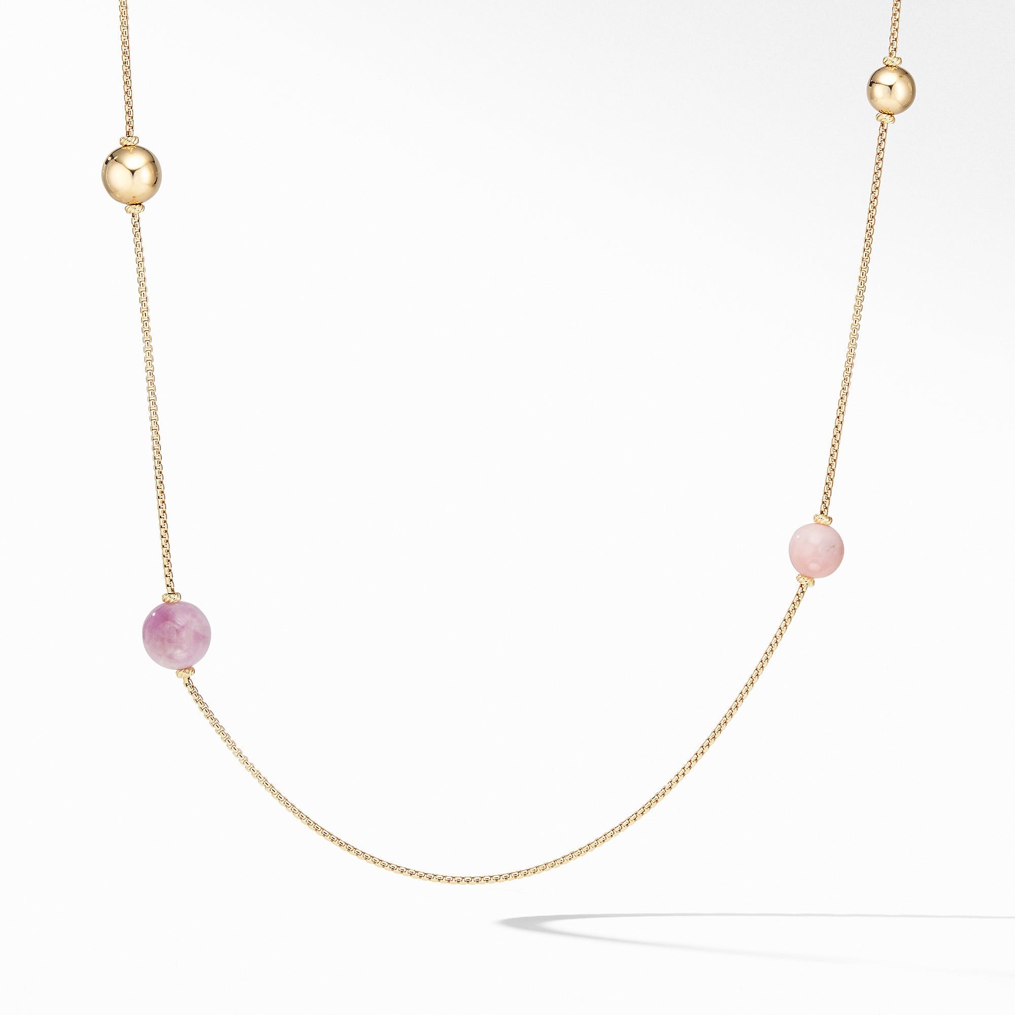 David Yurman o1w1db10325 Necklace in 18K Gold & Morganite and Pink Opal Size ONE SIZE - 1 Preview