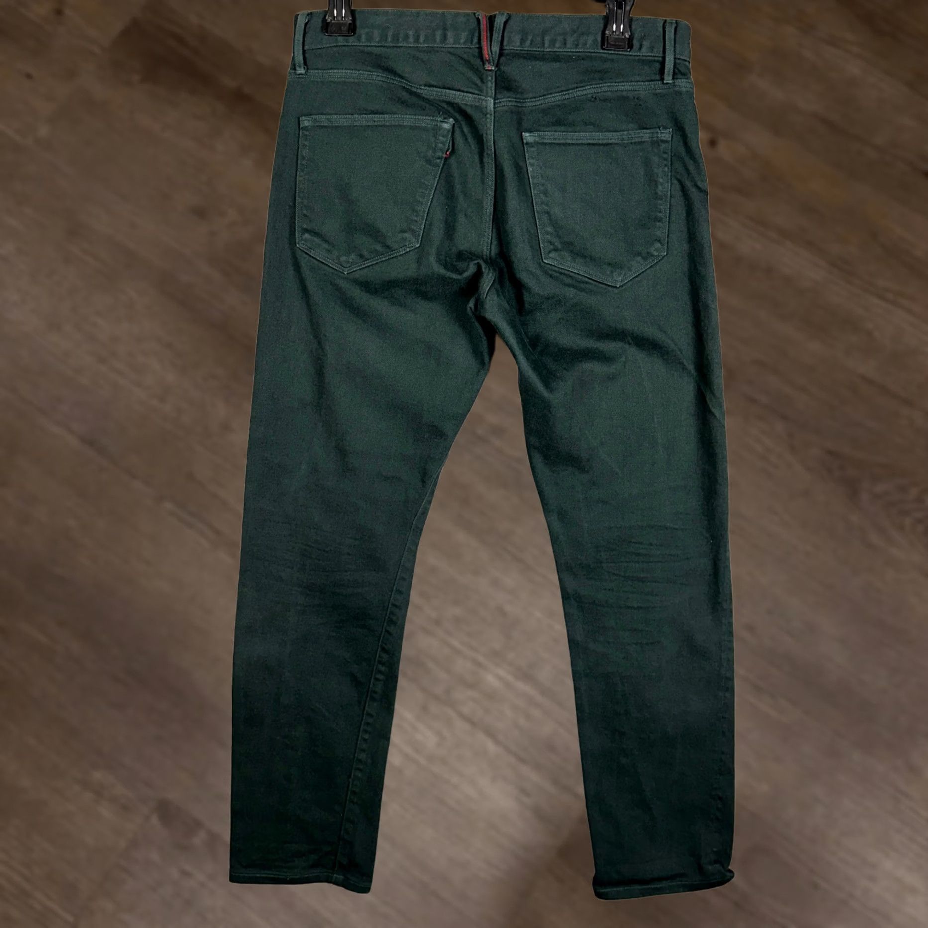 3x1 NYC Jeans 3x1 Mens Dark Green Slim Tapered Leg Button Fly 5 Pocket Casual EUC Jeans Size US 30 / EU 46 - 1 Thumbnail