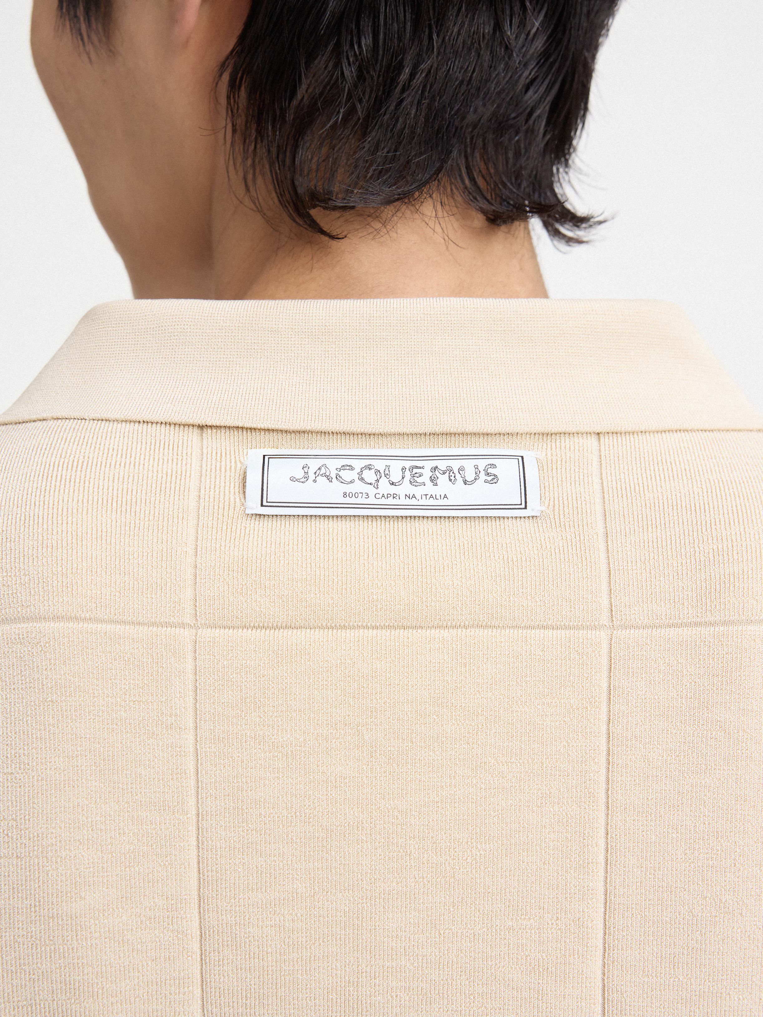 Jacquemus o1s22i1n1024 Boxy Polo Shirt in Beige Size US S / EU 44-46 / 1 - 6 Thumbnail