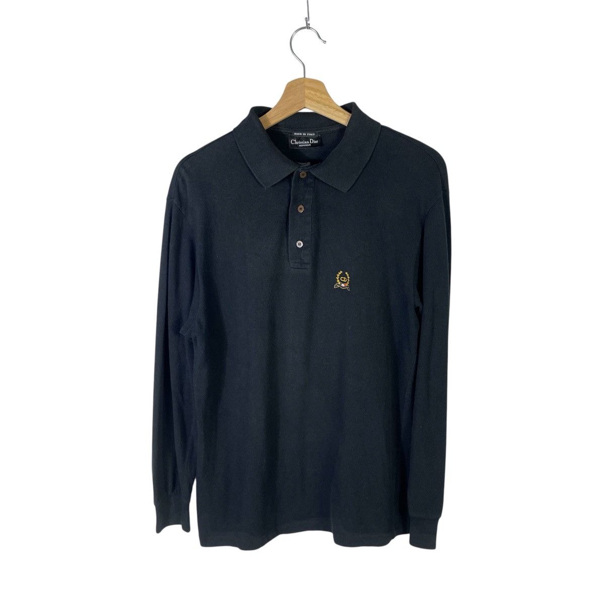 Rare! Vintage Christian Dior Monsieur Embroidery Polo Shirt