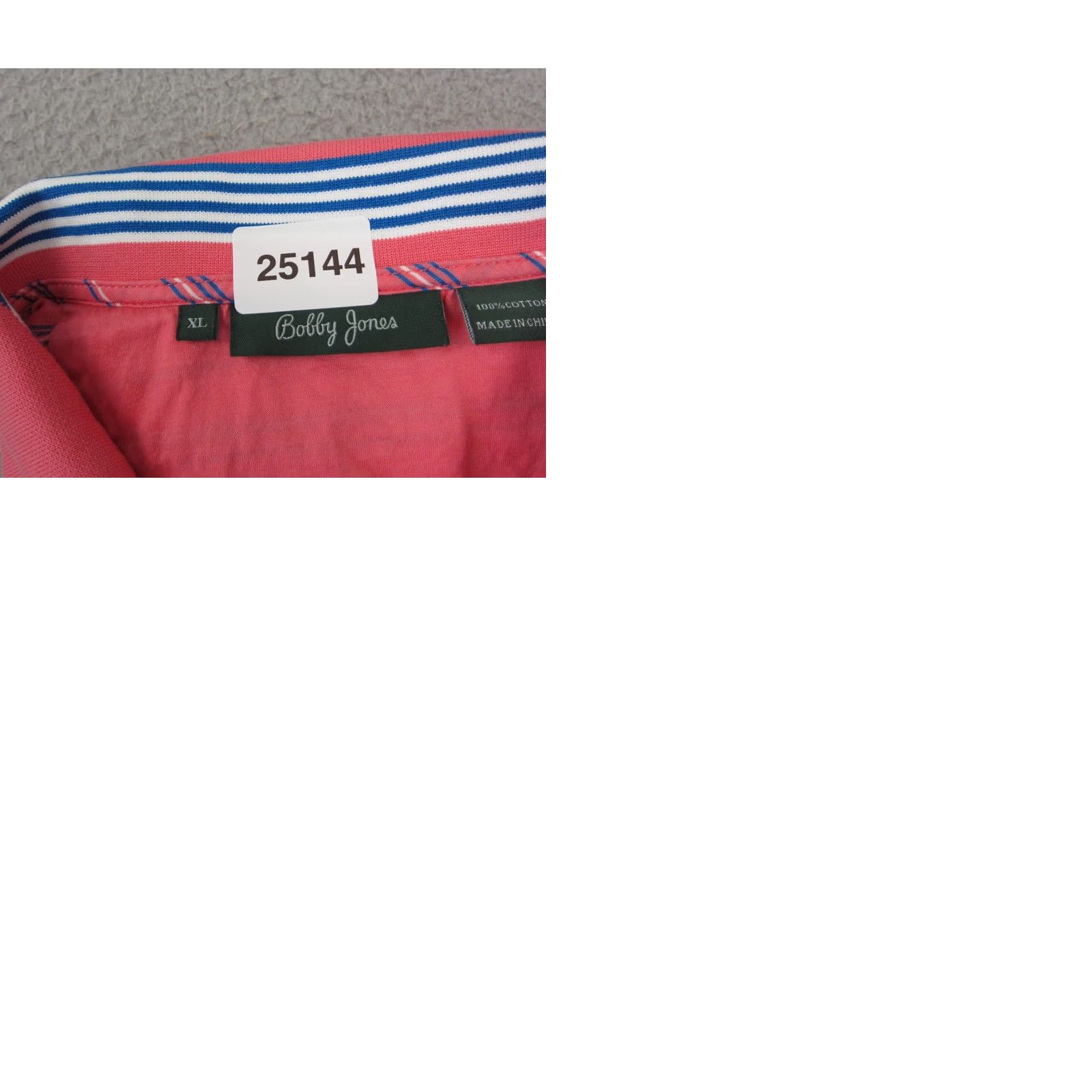 Vintage VINTAGE Bobby Jones Polo Shirt Mens XL Pink Striped Golf Cotton Size US XL / EU 56 / 4 - 9 Thumbnail