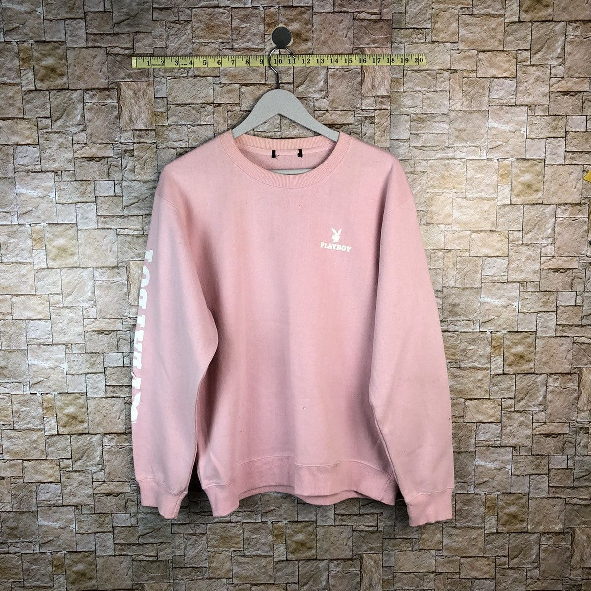 Playboy Playboy big logo Pink vintage Sweatshirt #A1177 Size US M / EU 48-50 / 2 - 7 Thumbnail