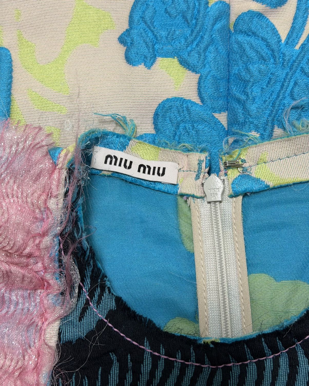 Miu Miu MIU MIU S/S 2015 Cloqué Peony Pattern Top with Ruffle Trim Size S / US 4 / IT 40 - 5 Thumbnail