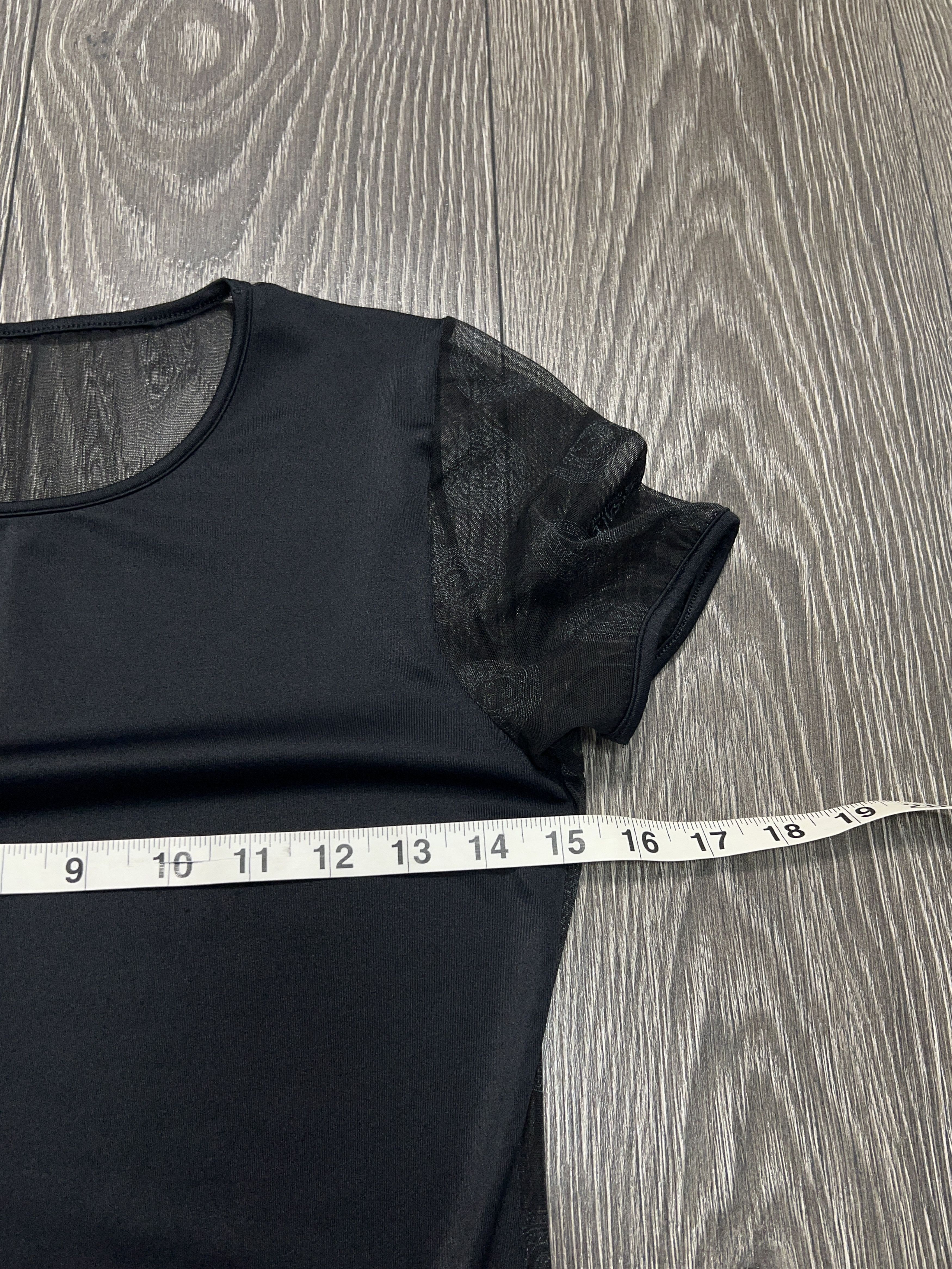 Versace Jeans Couture Womens Mesh T Shirt Tee Short Sleeve Black Vintage Size S / US 4 / IT 40 - 6 Thumbnail