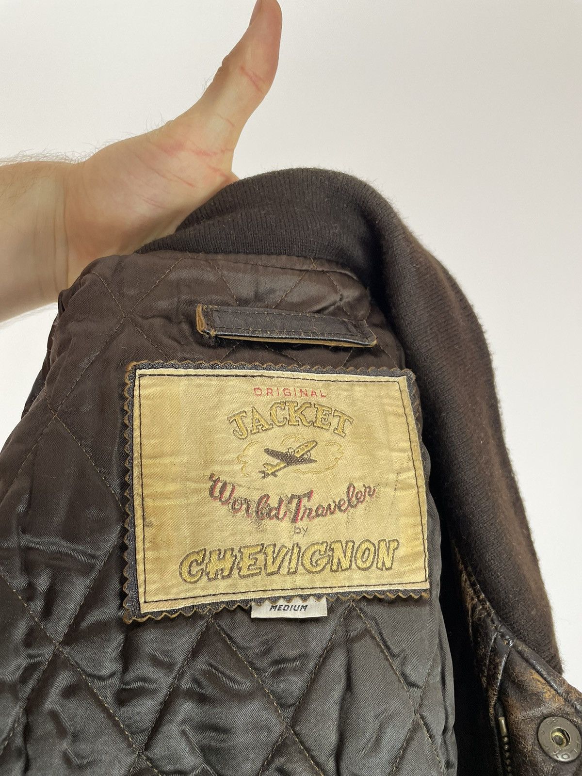 Chevignon CHEVIGNON Leather Jacket Vintage avant garde grange 90s Size US M / EU 48-50 / 2 - 13 Thumbnail