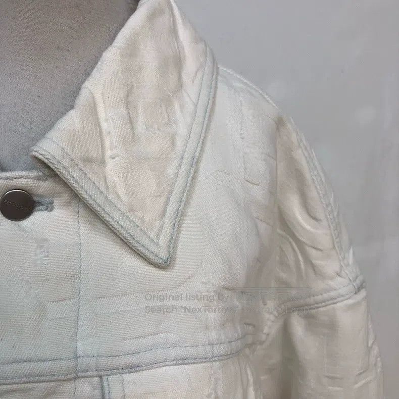 Fendi Fendi Subtle Pattern Destroyed Denim Cotton Jacket Size XXS / US 00 / IT 34 - 7 Thumbnail